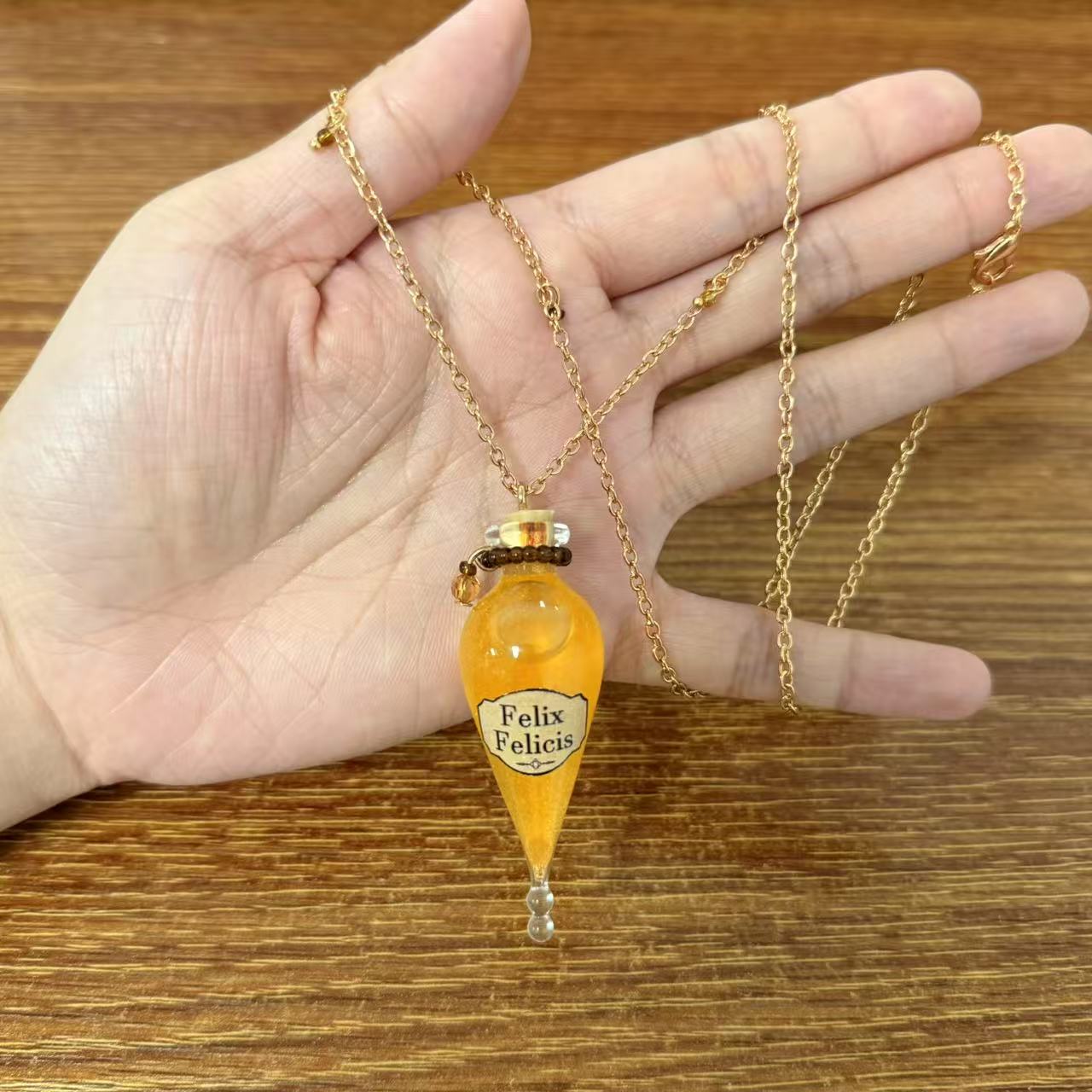 Felix Felicis Necklace-Harry Potter-Lucky Liquid Potion Bottle Necklace