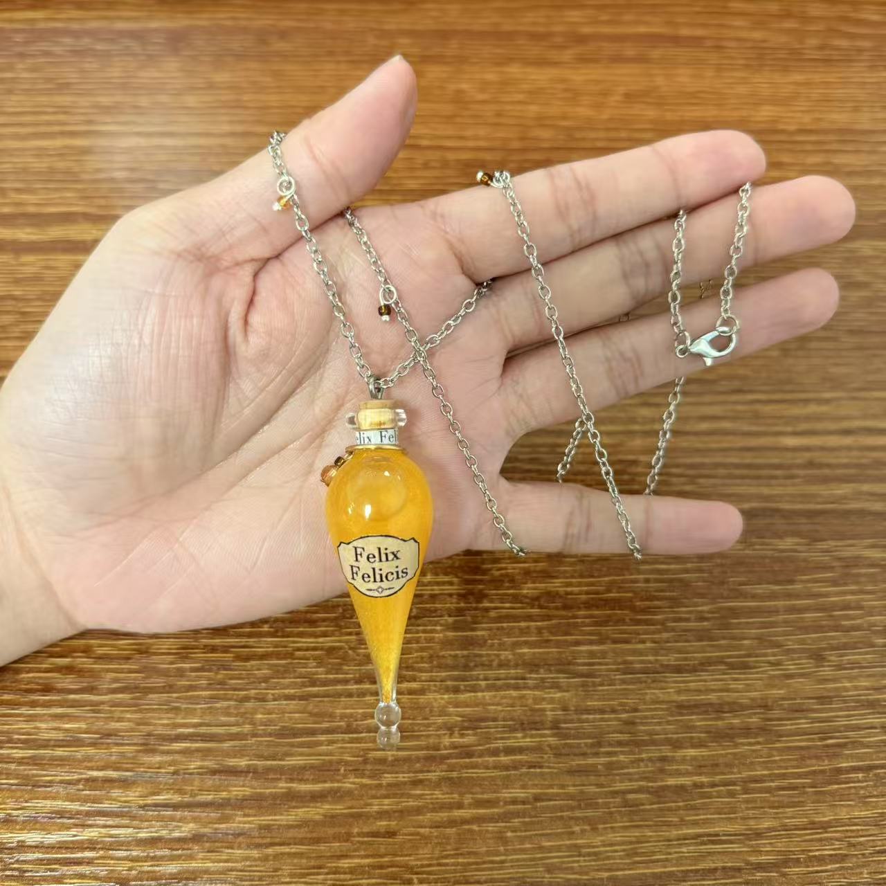 Felix Felicis Necklace-Harry Potter-Lucky Liquid Potion Bottle Necklace