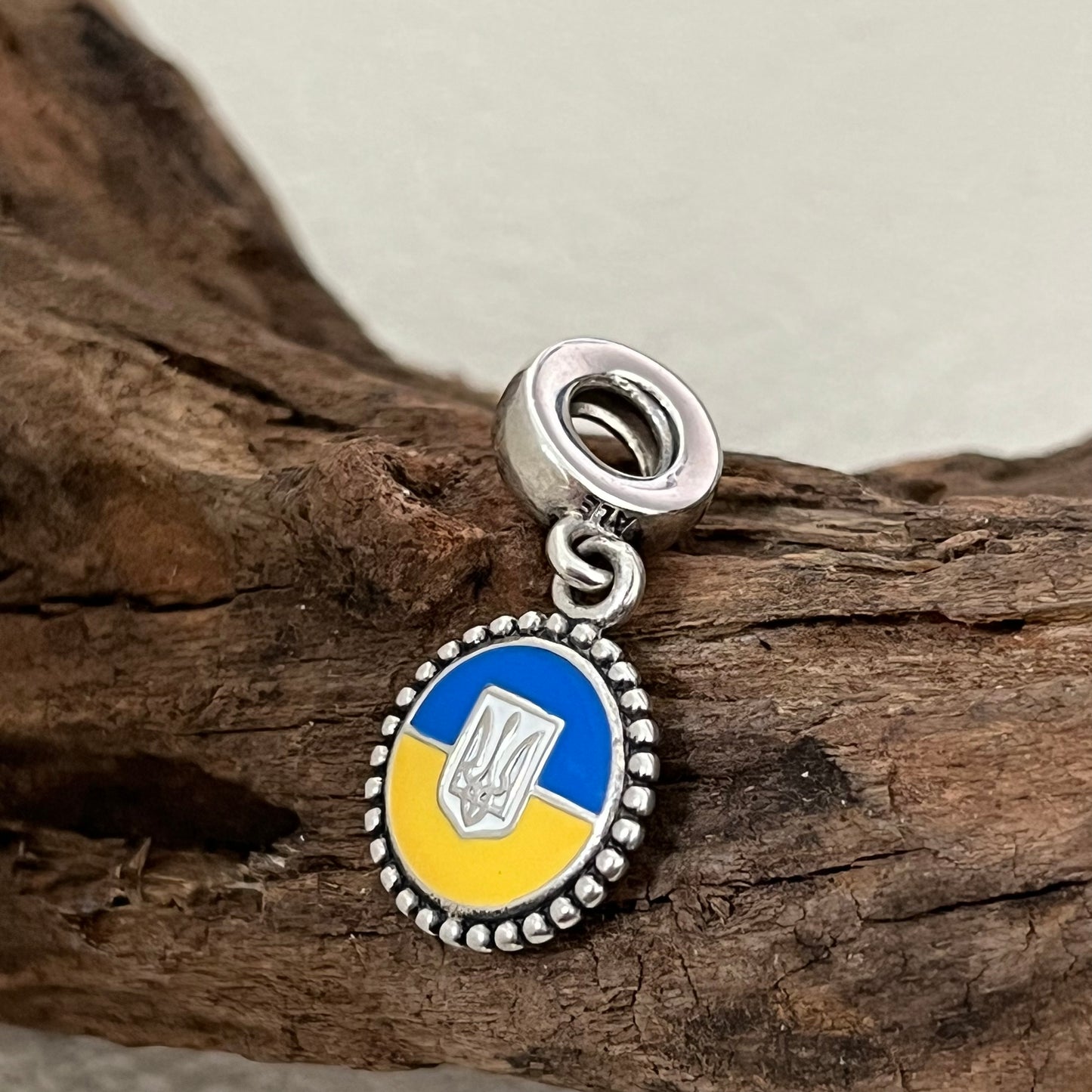 Ukraine Flag Exclusive Dangle Charm for Pandora Bracelet
