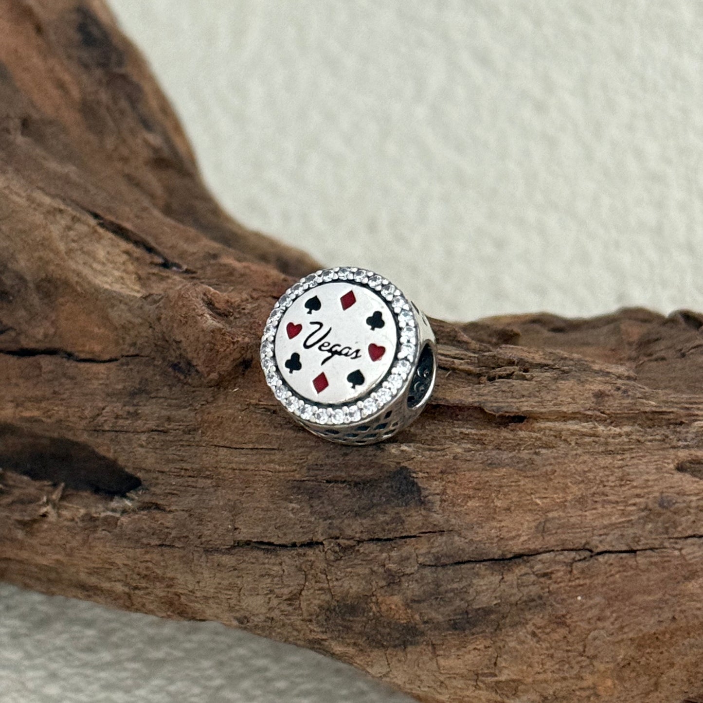 Vegas Player Exclusive Bead Charm S925 Silver for Pandora Bracelet