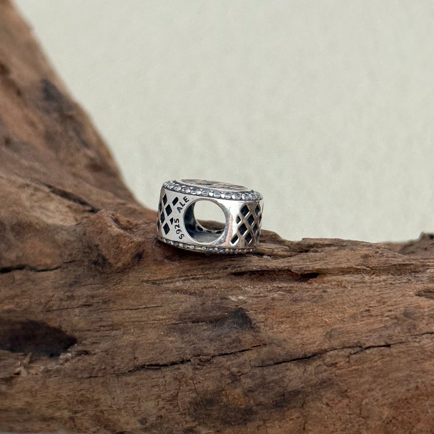 Pink Zebra-Stripe Exclusive Bead Charm for Pandora Bracelet