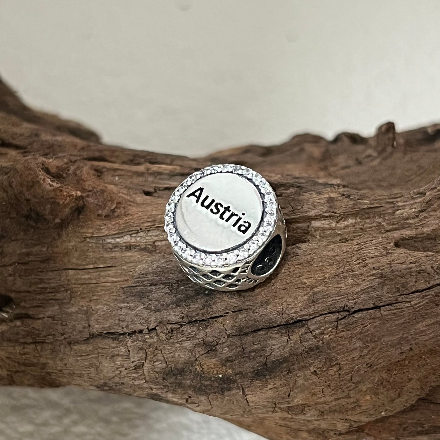 Austria Flag Exclusive Bead Charm for Pandora Bracelet