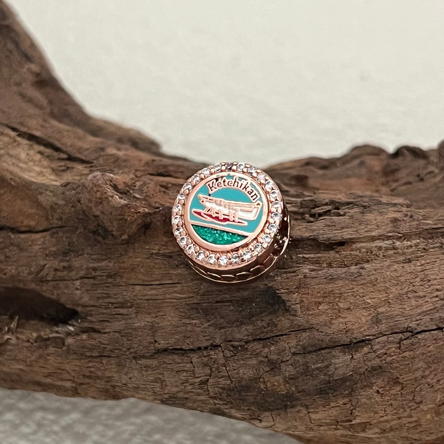 Pandora Ketchikan Alaska Exclusive Bead Rose Gold Plate Charm for Pandora Bracelet
