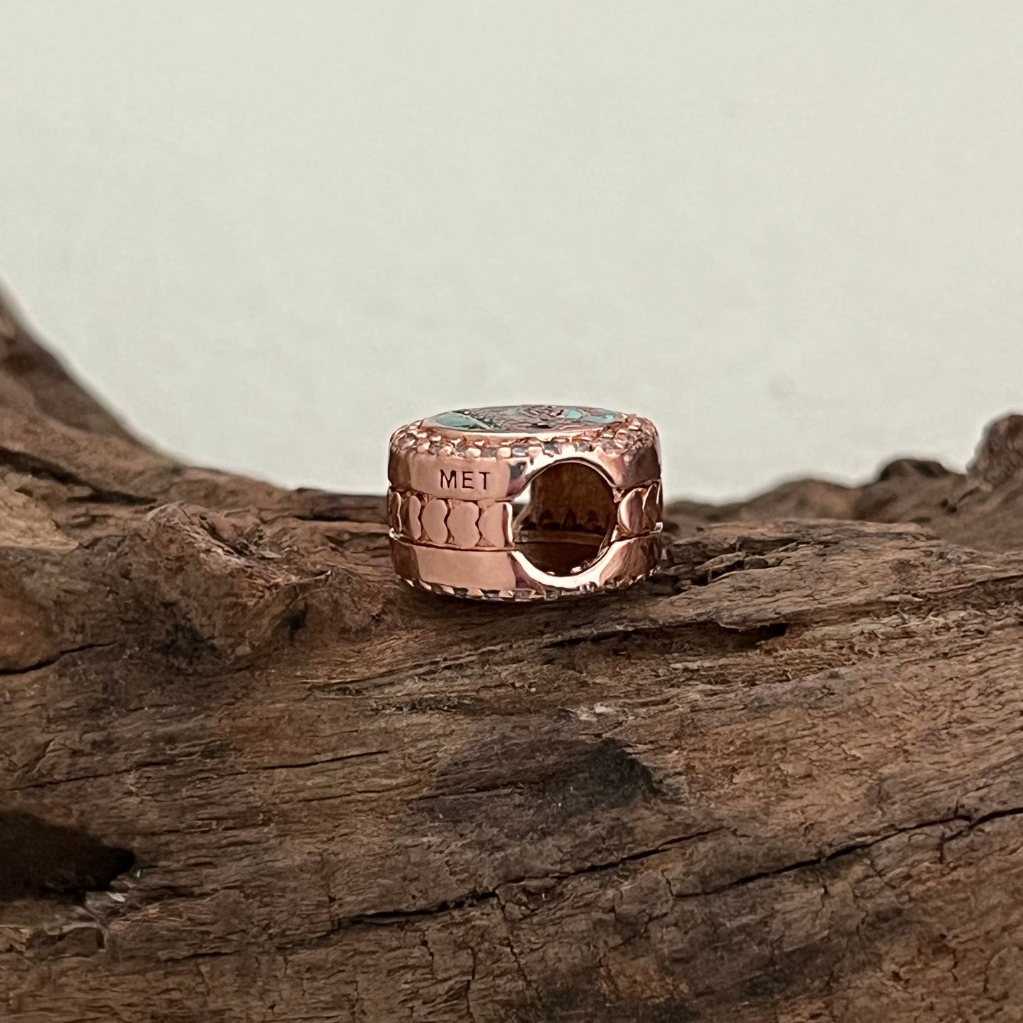 Pandora Ketchikan Alaska Exclusive Bead Rose Gold Plate Charm for Pandora Bracelet