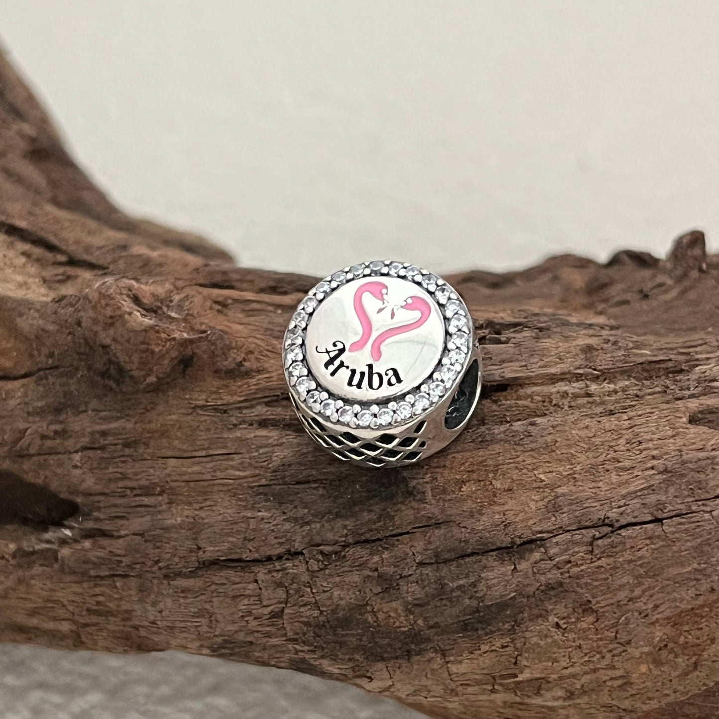 Pandora Aruba Flamingo Beach Exclusive Bead Charm for Pandora Bracelet
