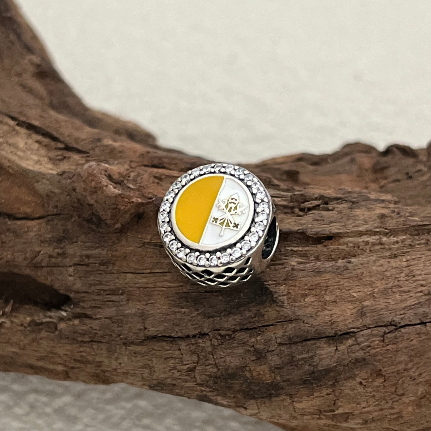 Pandora Vatican Flag Exclusive Bead Charm for Pandora Bracelet