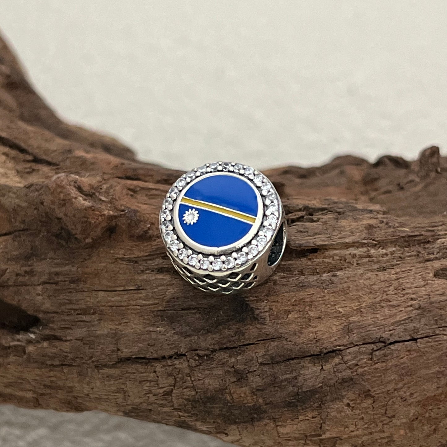 Pandora Nauru Flag Exclusive Bead Charm for Pandora Bracelet