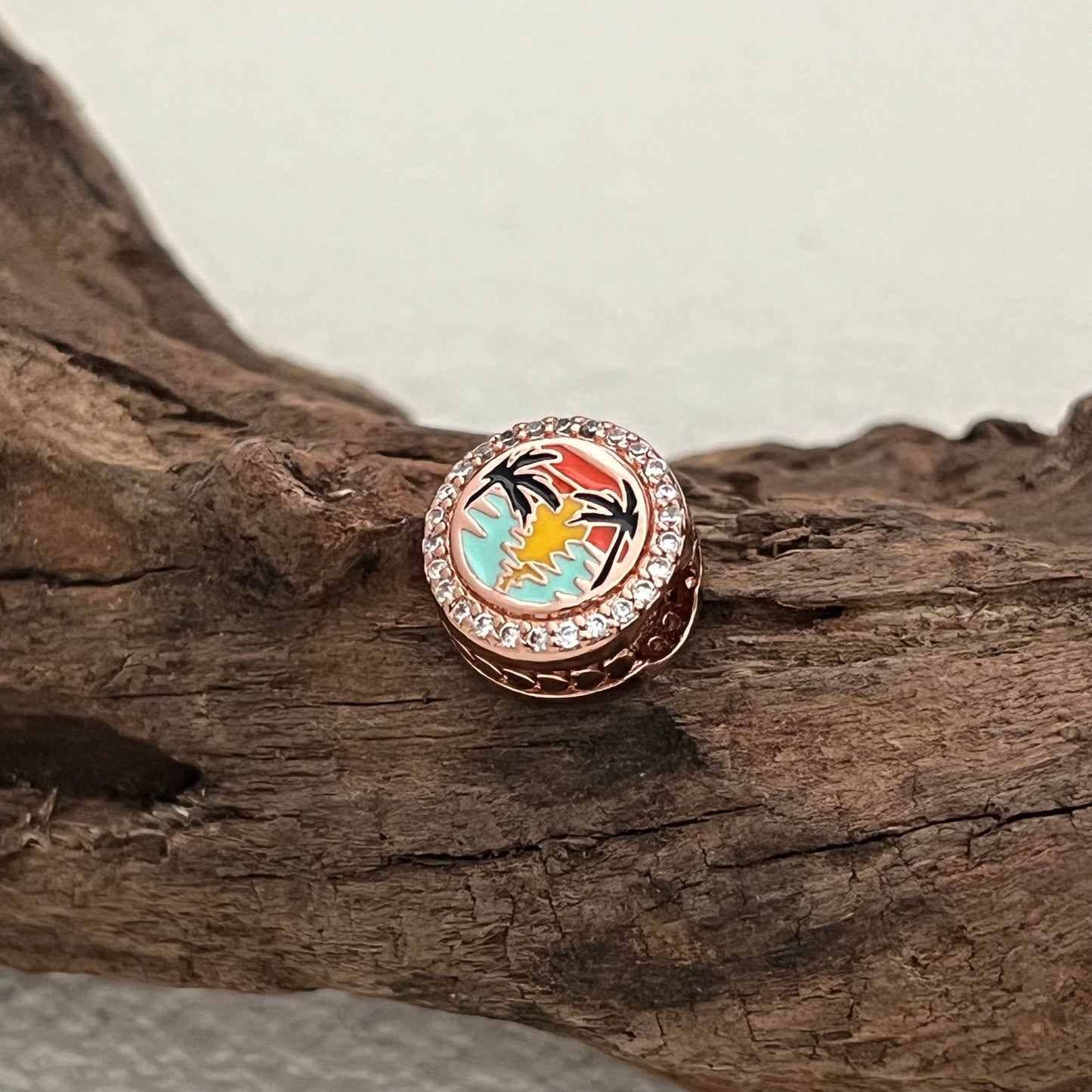 Pandora Nightfall Beach Exclusive Bead Rose Gold Plate Charm for Pandora Bracelet