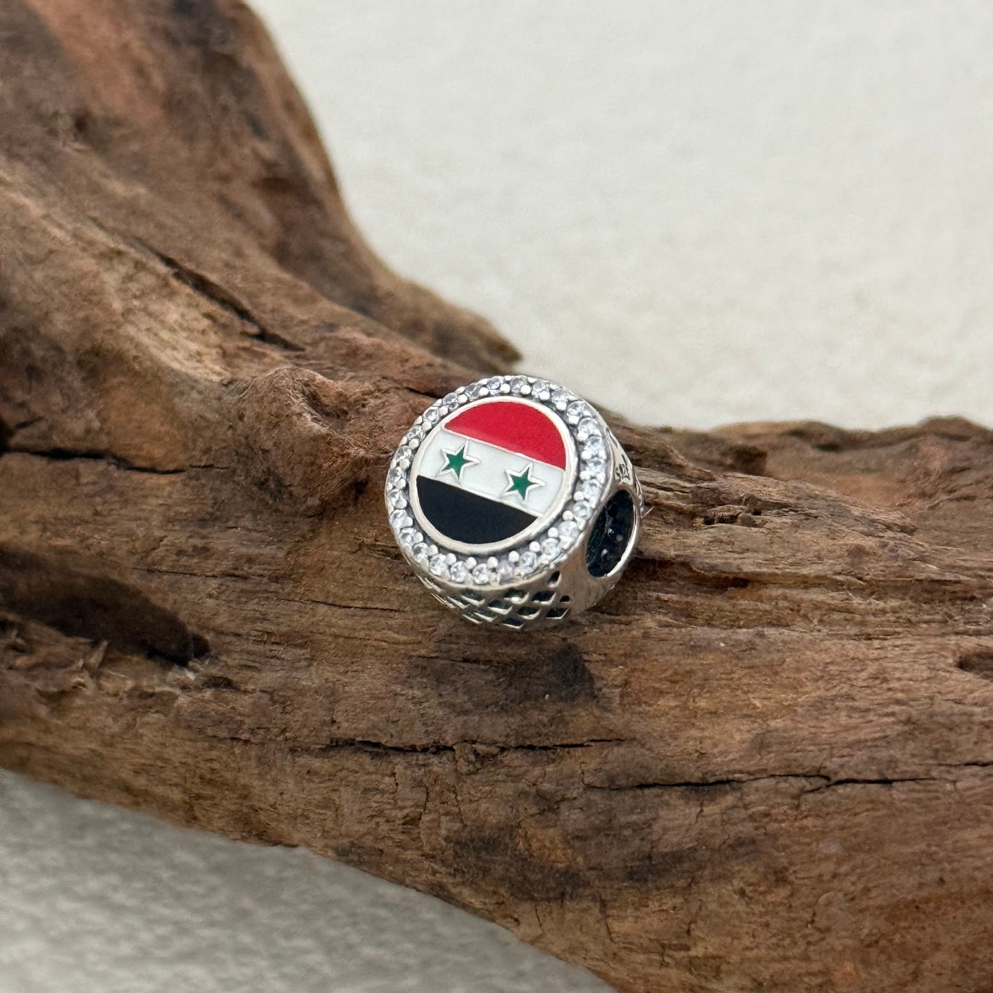 Pandora Syria Flag Exclusive Bead Charm for Pandora Bracelet