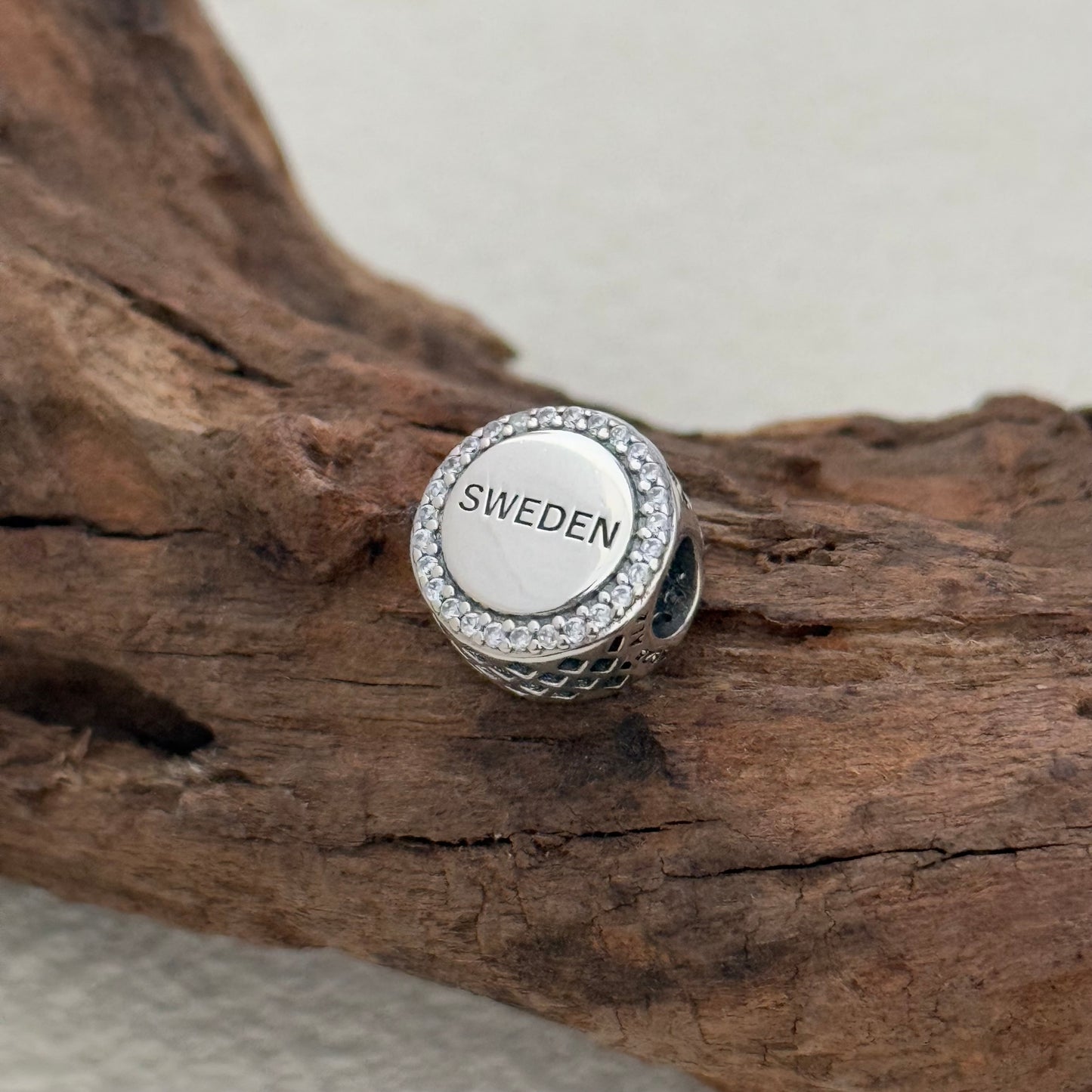 SWEDEN Flag Exclusive Bead Charm S925 Silver for Pandora Bracelet