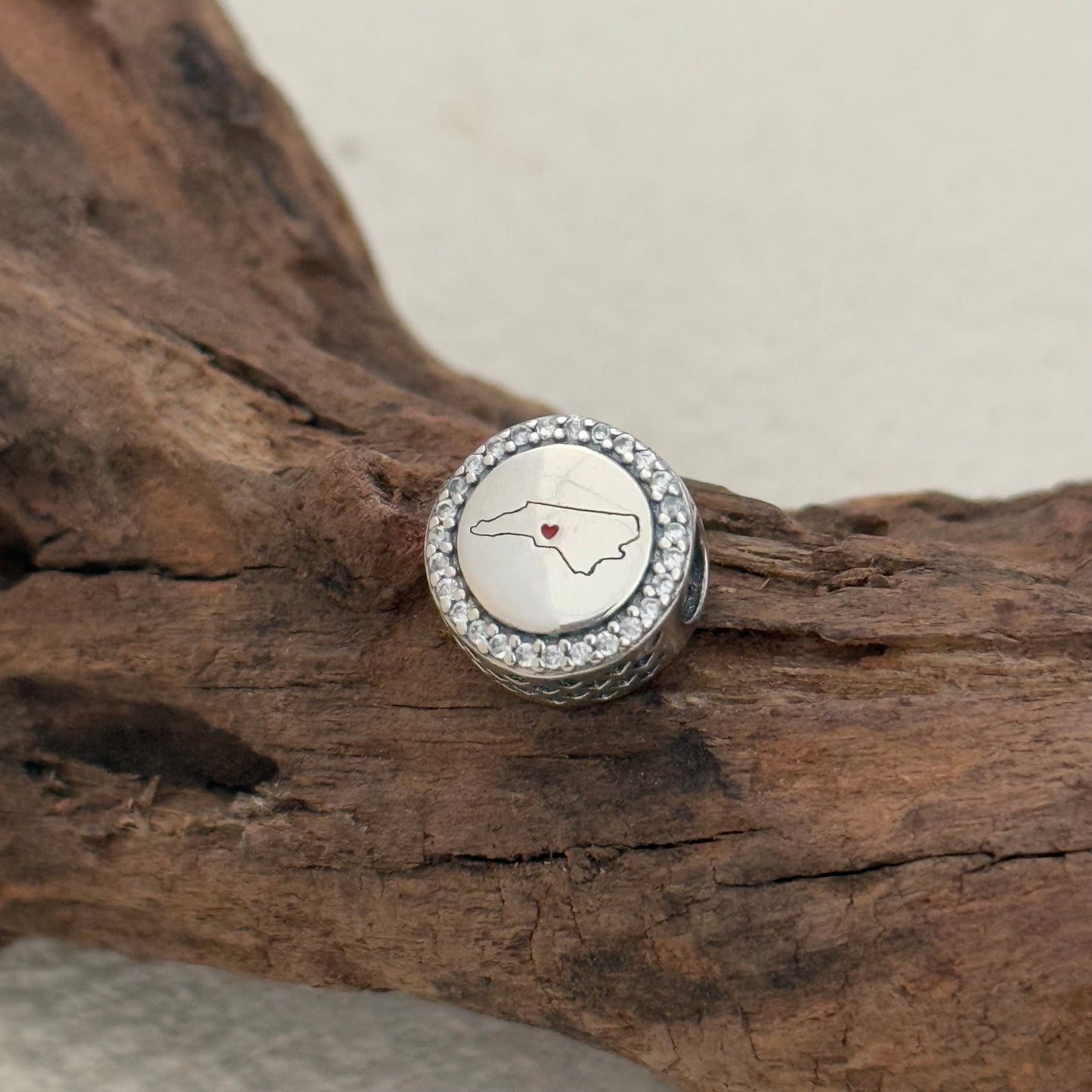 North Carolina Flag Exclusive Bead Charm S925 Silver for Pandora Bracelet