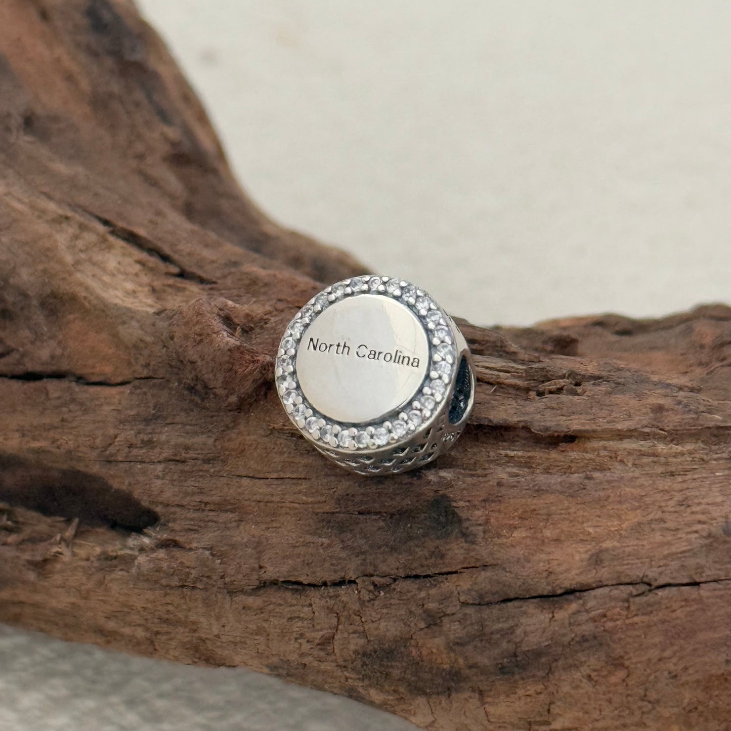 North Carolina Flag Exclusive Bead Charm S925 Silver for Pandora Bracelet