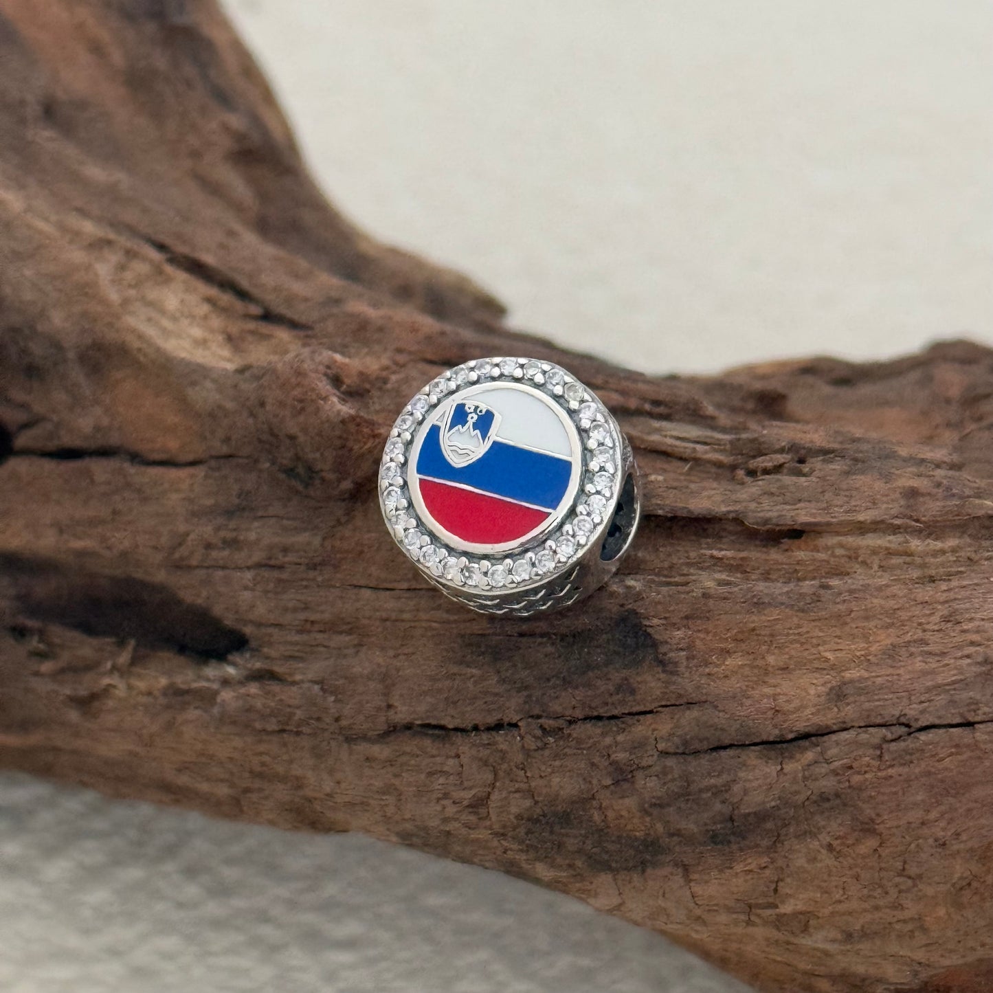 Slovenia Flag Exclusive Bead Charm S925 Silver for Pandora Bracelet