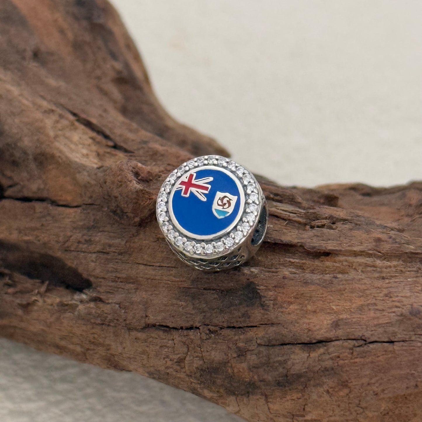 Anguilla Flag Exclusive Bead Charm S925 Silver for Pandora Bracelet