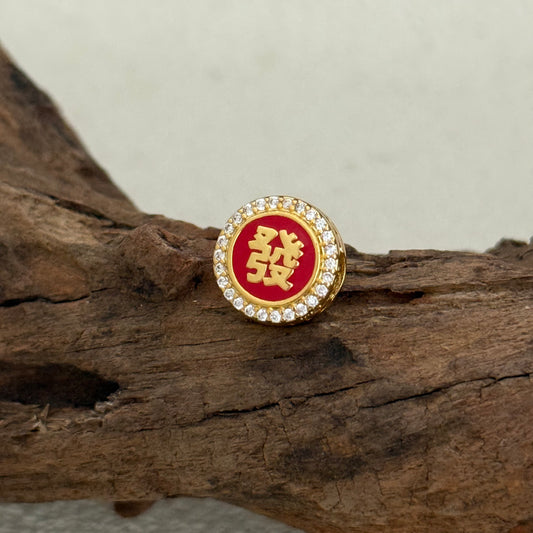 Get rich Good fortune Exclusive Bead Charm Gold plating for Pandora Bracelet