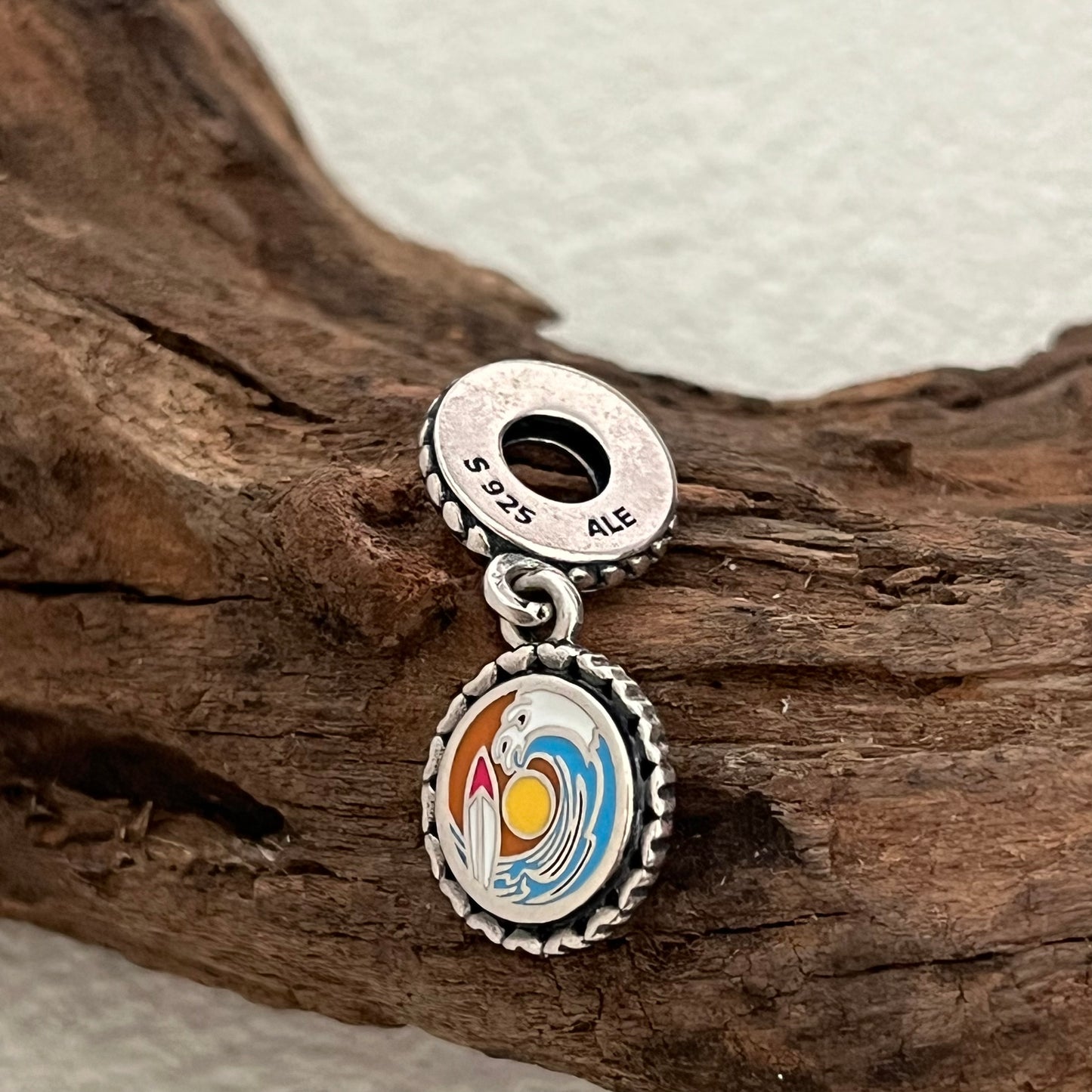 MAUI Sea wave Exclusive Dangle Charm Pendant for Pandora Bracelet