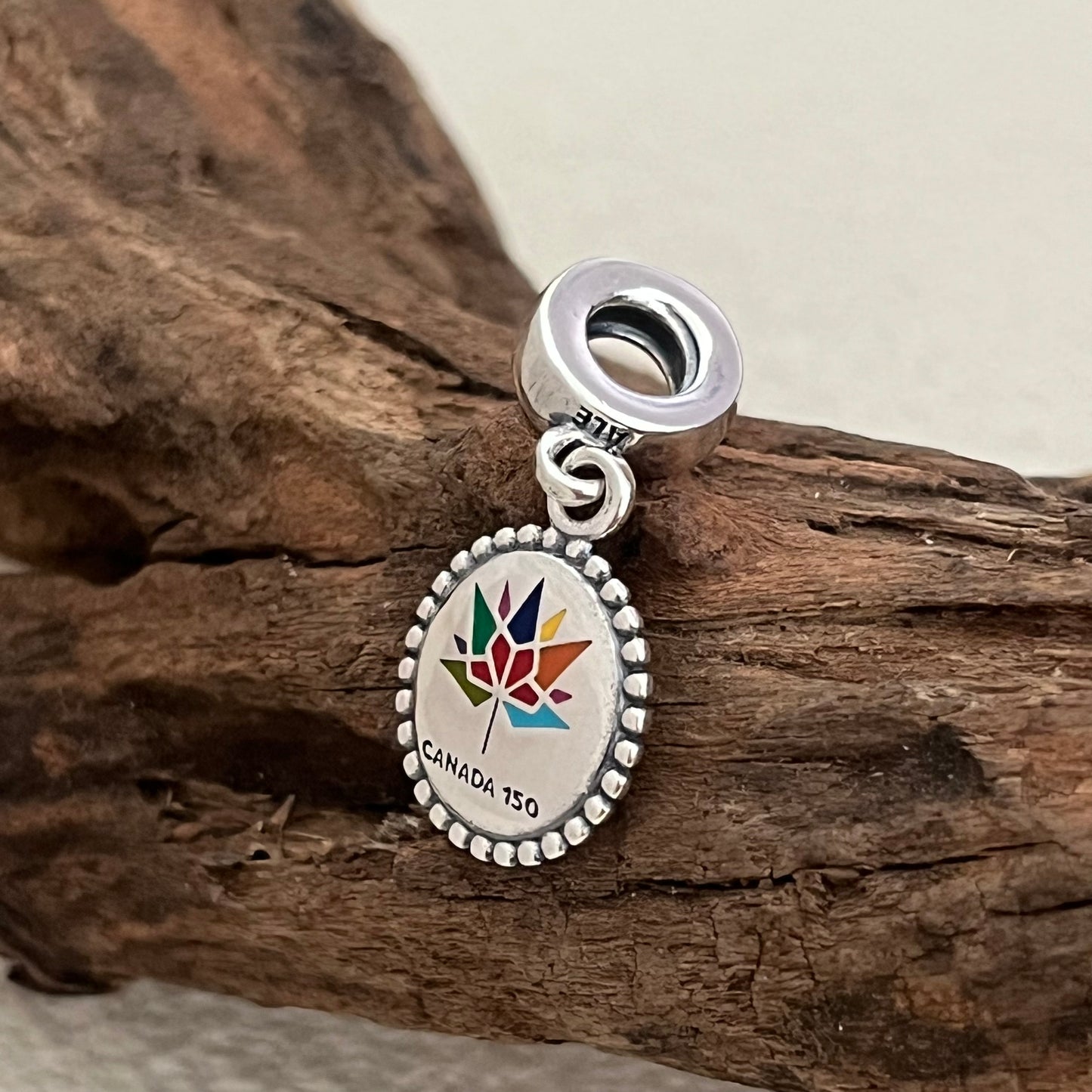 Canada 150 Happly Birthday Maple Leaf Exclusive Dangle Charm Pendant for Pandora Bracelet