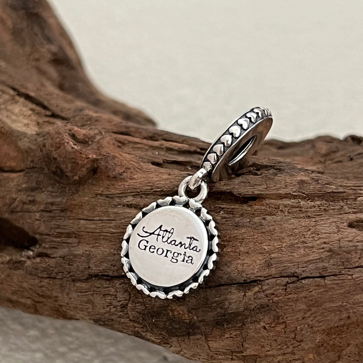 Georgia Atlanta City Peach Exclusive Dangle Charm Pendant for Pandora Bracelet