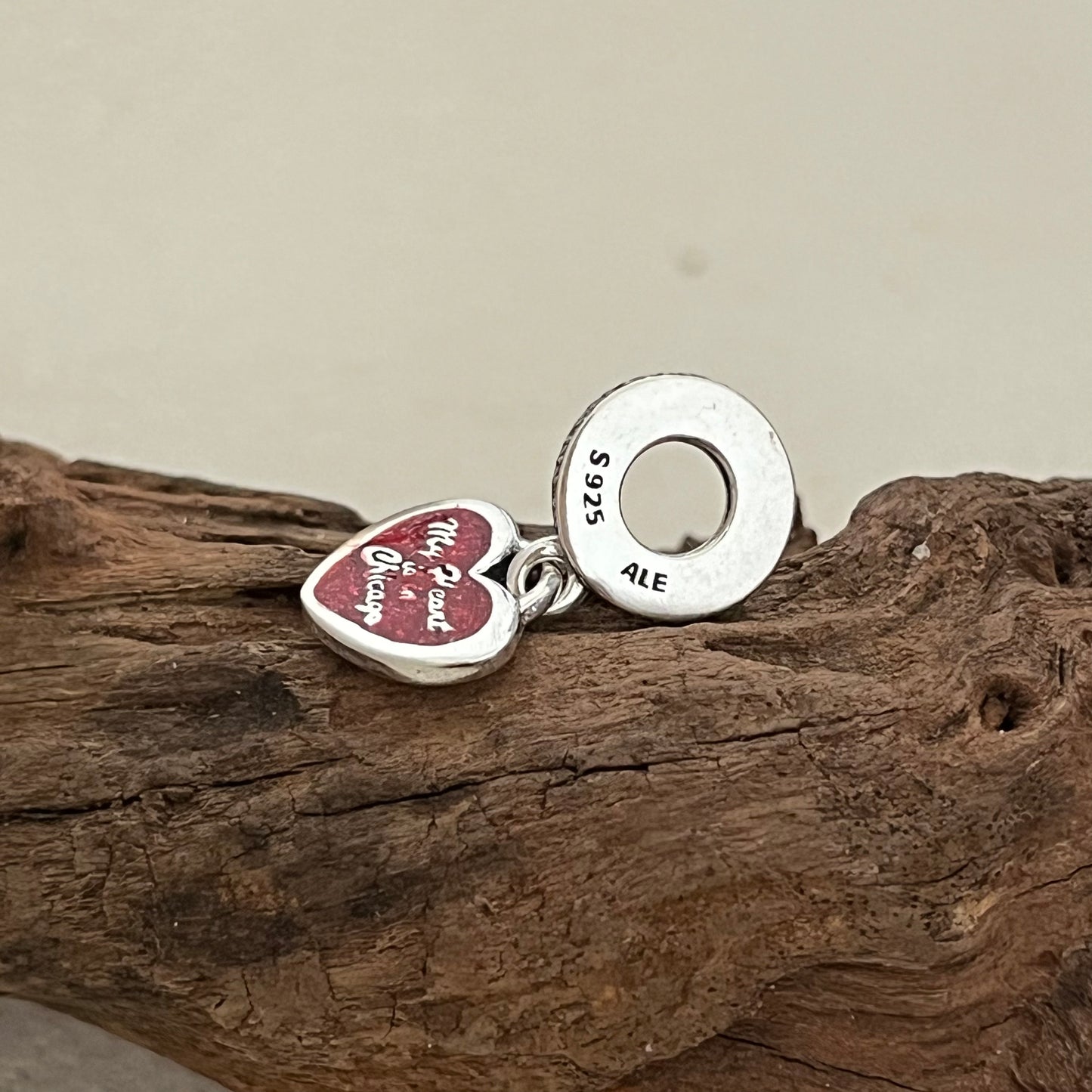 My Heart is in Chicago Be Mine Exclusive Heart Dangle Charm Pendant for Pandora Bracelet