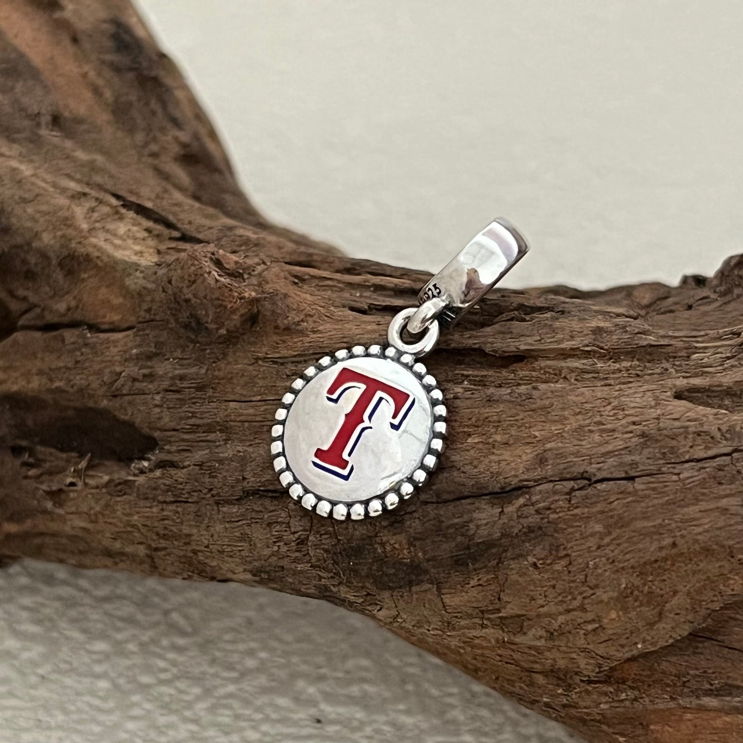 Texas Rangers Baseball Exclusive Dangle Charm Pendant for Pandora Bracelet
