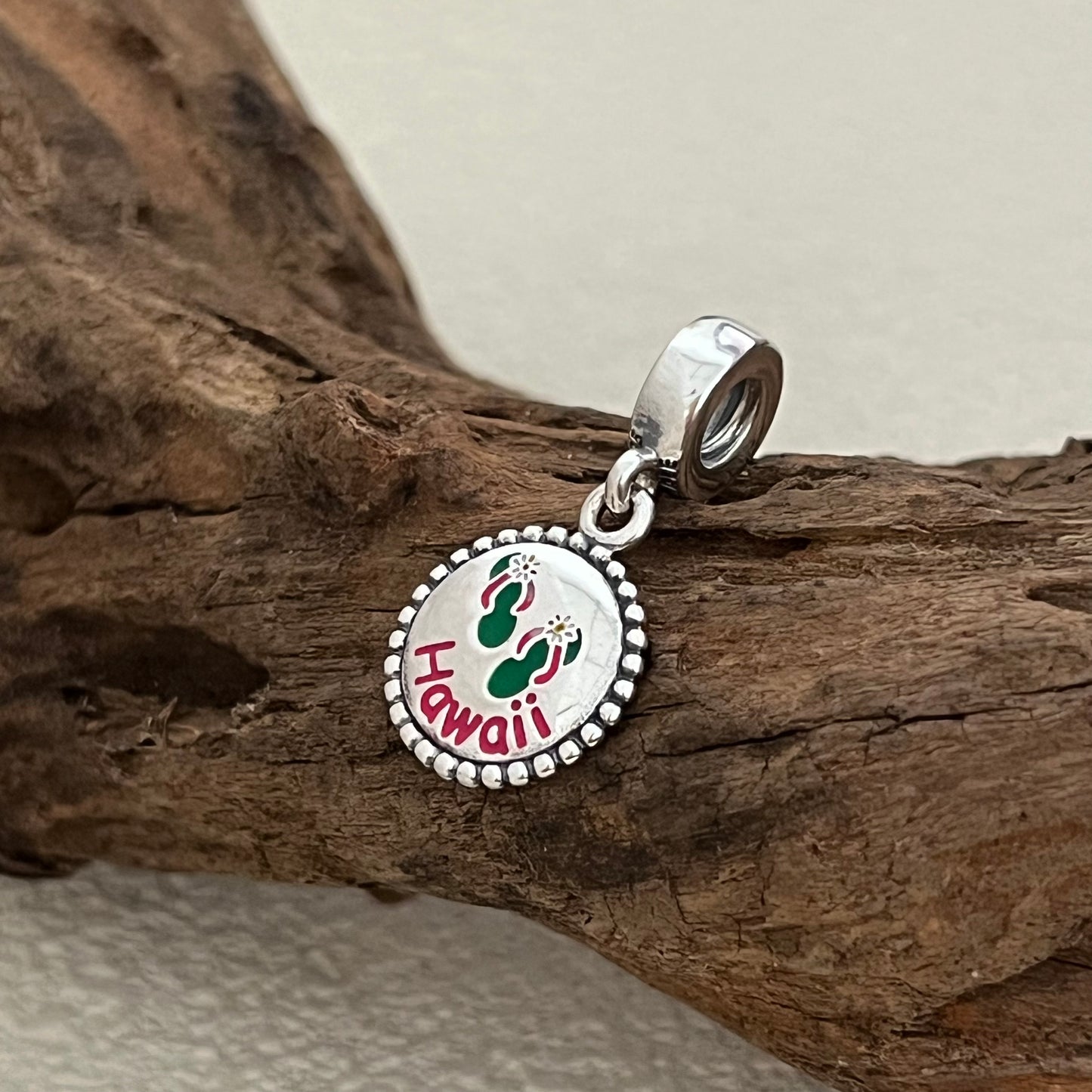 Hawaii Flip Flops & Flowers Exclusive Dangle Charm Pendant for Pandora Bracelet