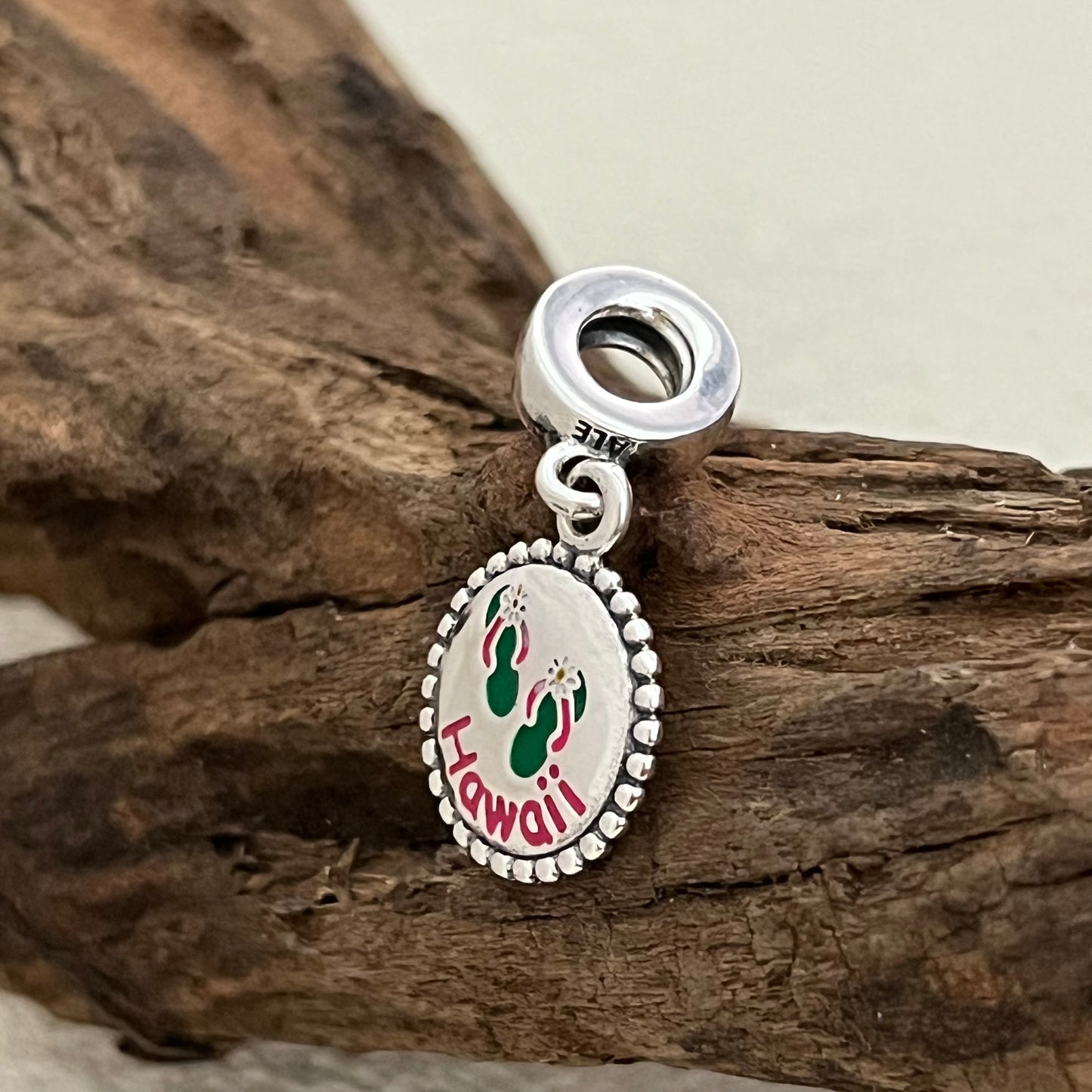 Hawaii Flip Flops & Flowers Exclusive Dangle Charm Pendant for Pandora Bracelet