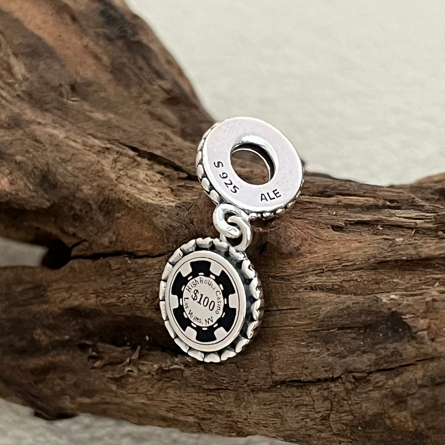 Las Vegas Casino chip Exclusive Dangle Charm Pendant for Pandora Bracelet
