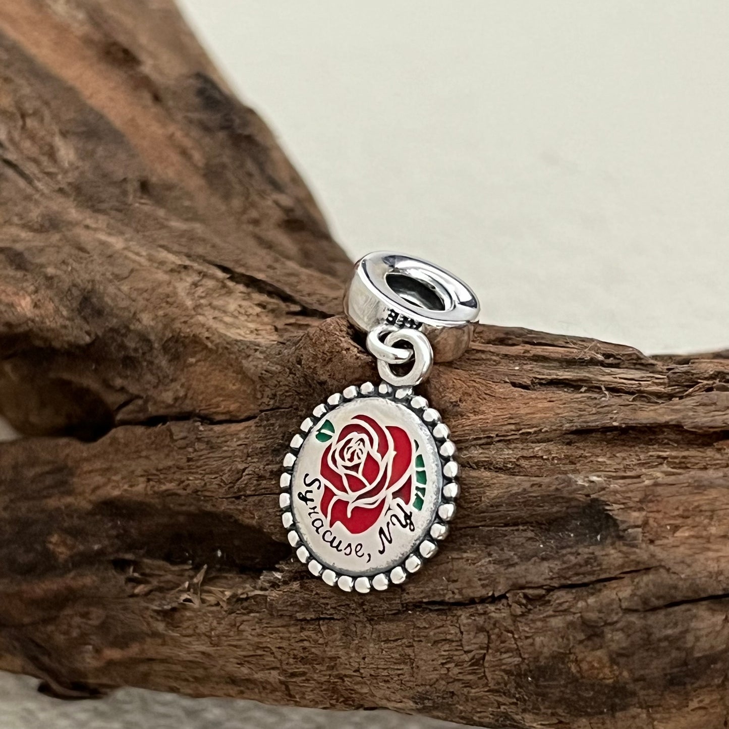 Syracuse NY Destination Flowers Exclusive Dangle Charm Pendant for Pandora Bracelet