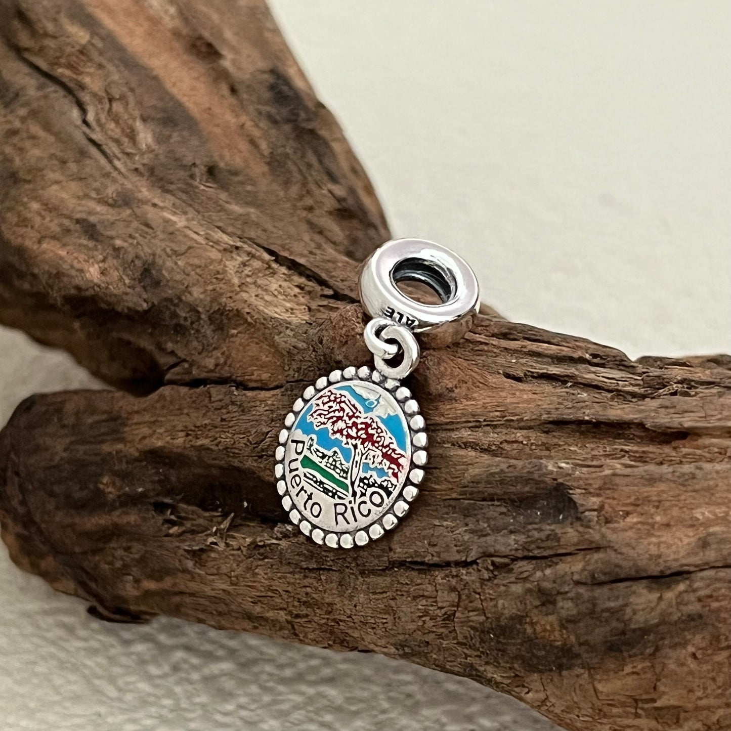 Puerto Rico Flamboyan tree Exclusive Dangle Charm Pendant for Pandora Bracelet