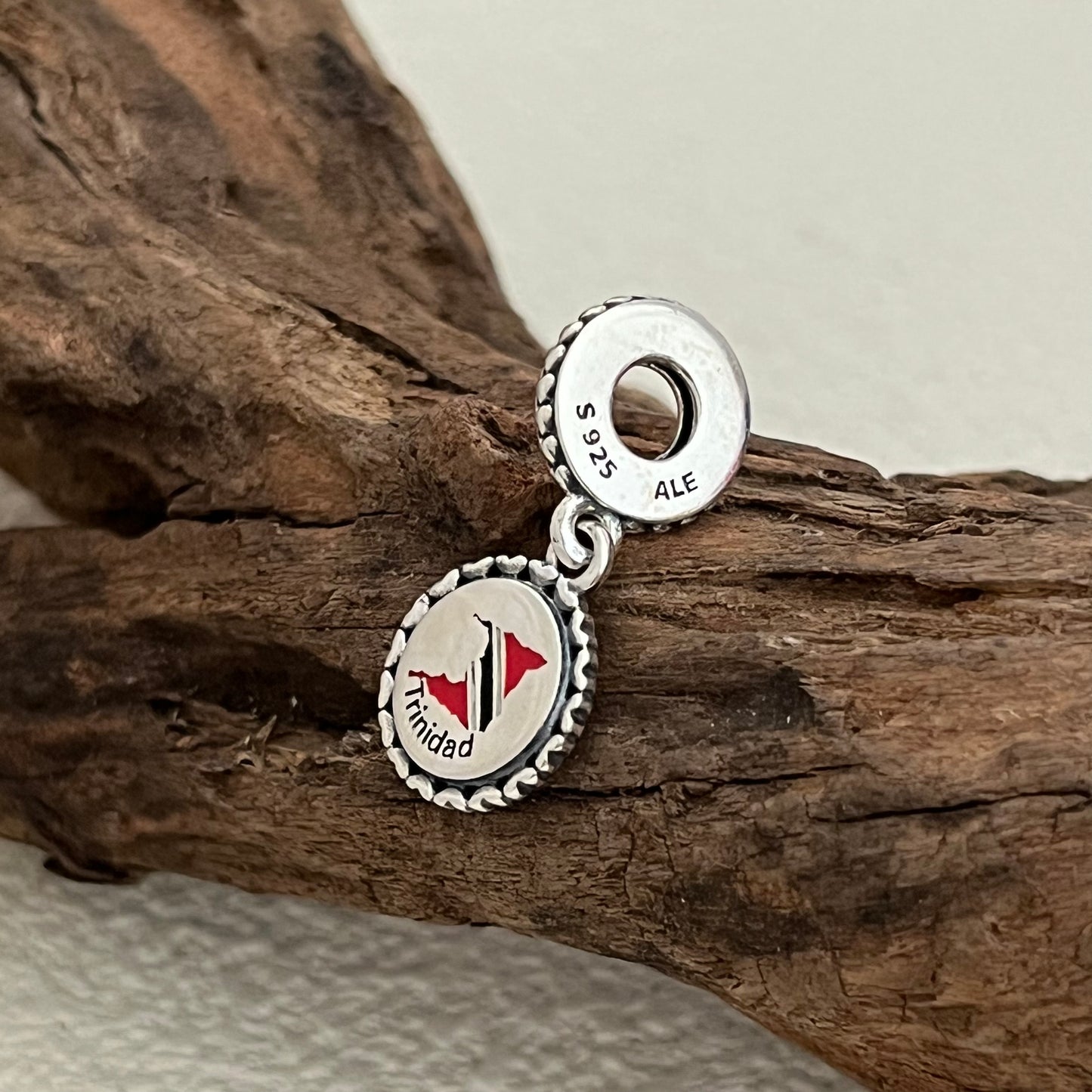 Trinidad Tobago Flag Map Exclusive Dangle Charm Pendant for Pandora Bracelet