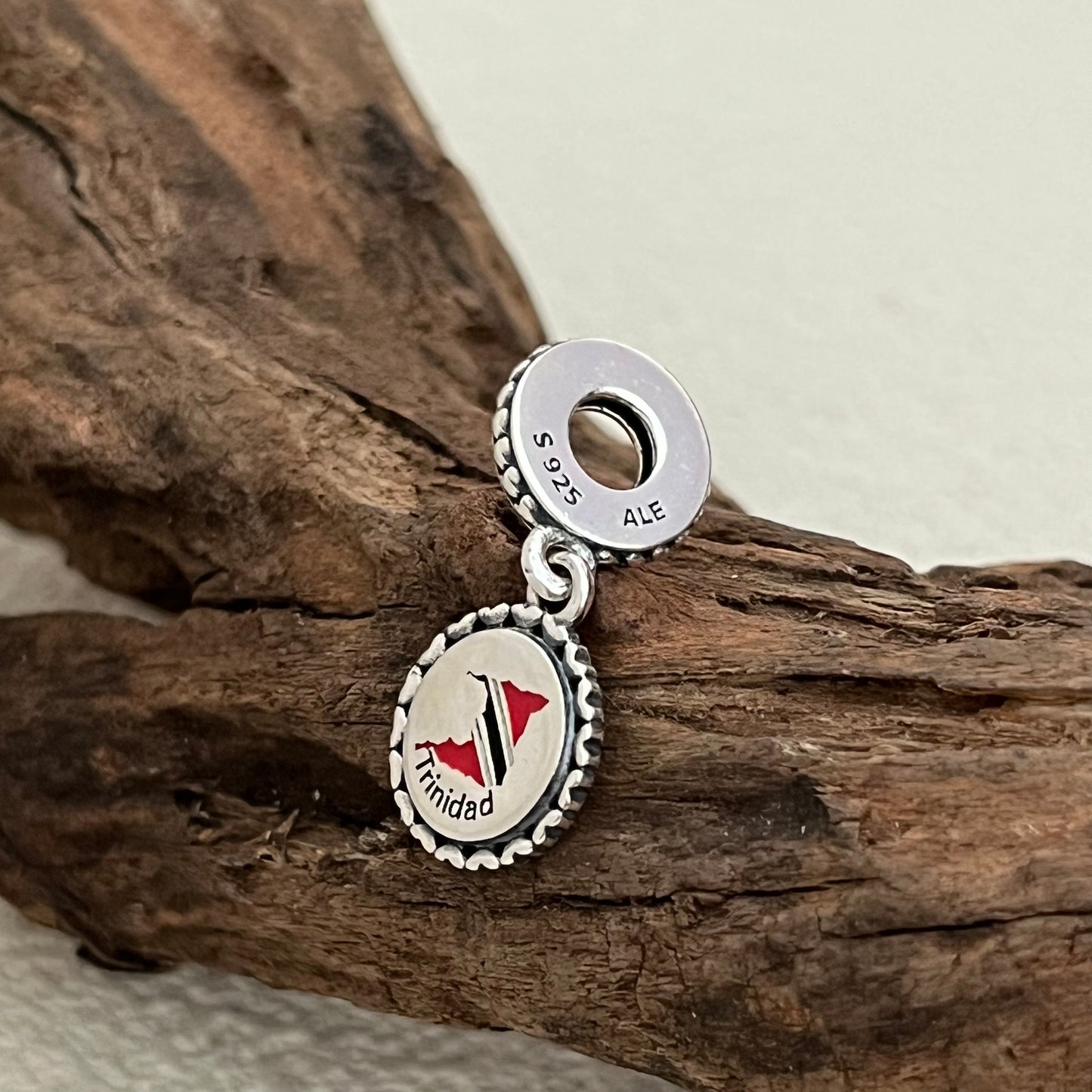 Trinidad Tobago Flag Map Exclusive Dangle Charm Pendant for Pandora Bracelet