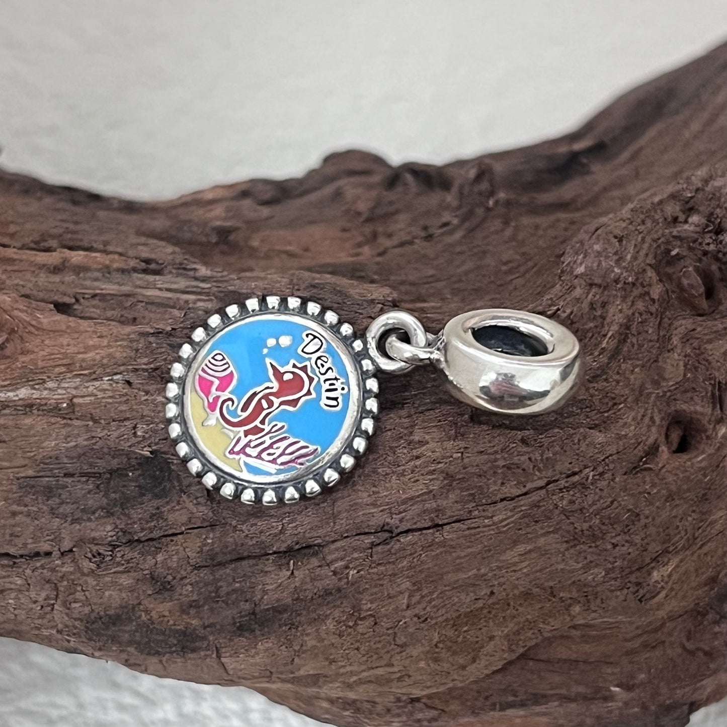 Destin Emerald Coast Florida Seahorse Exclusive Dangle Charm Pendant for Pandora Bracelet