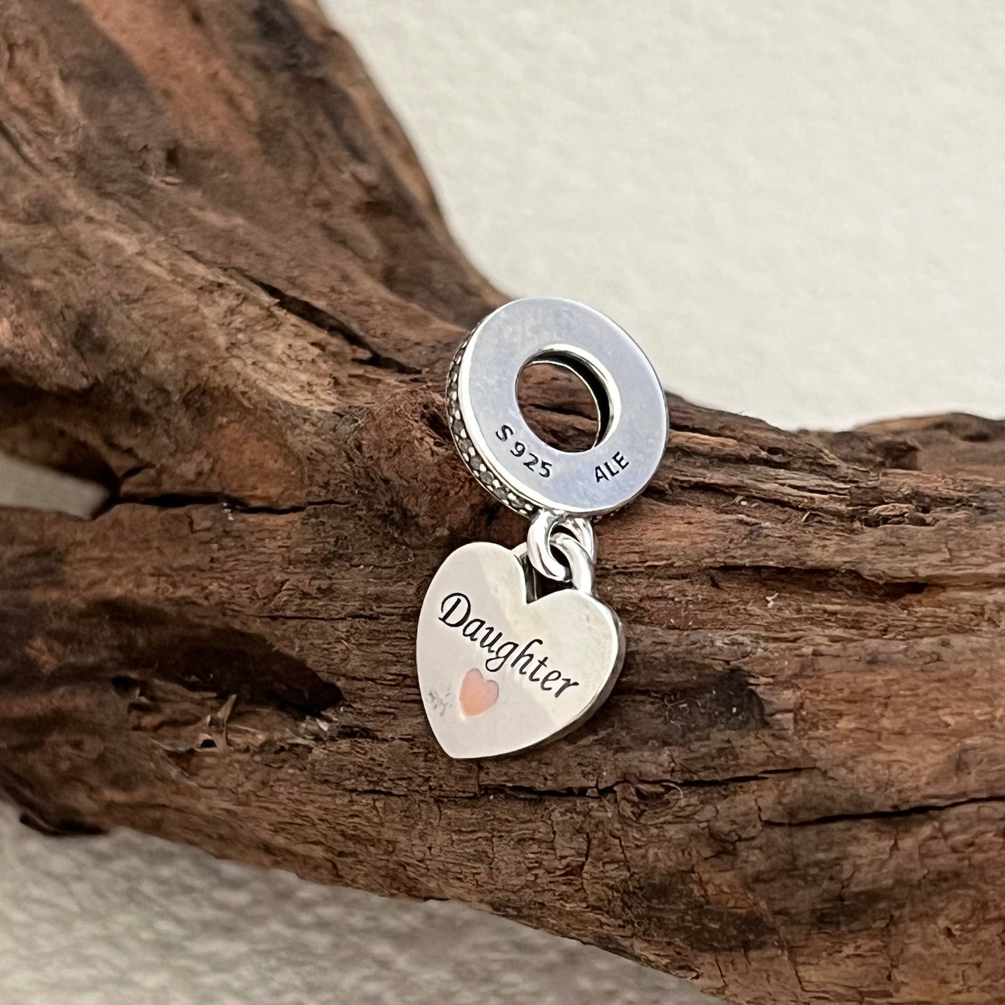 For Daughter Exclusive Heart Dangle Charm Pendant for Pandora Bracelet