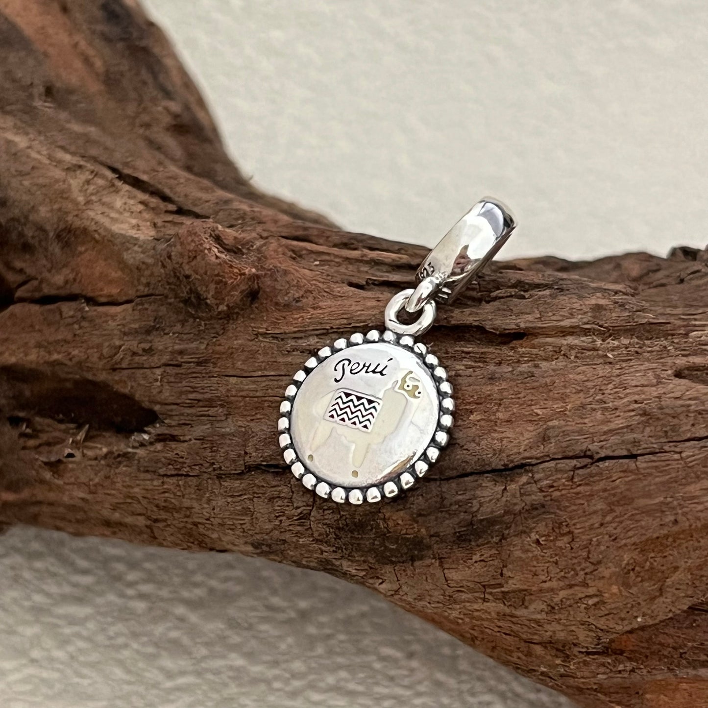 Peru Travel Exclusive Heart Dangle Charm Pendant for Pandora Bracelet