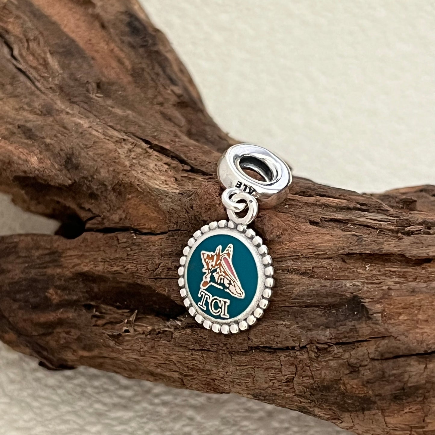 Turks and Caoicos Islands Exclusive Heart Dangle Charm Pendant for Pandora Bracelet