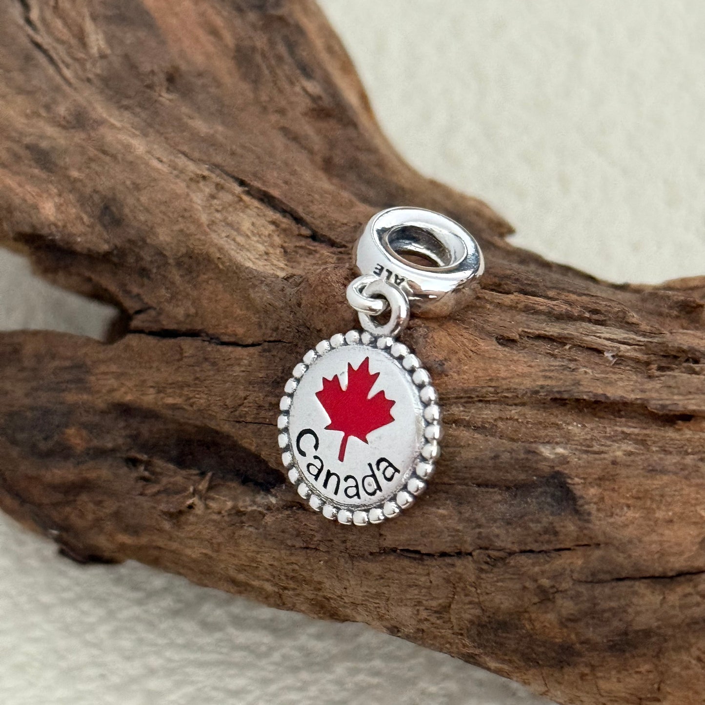 Canada Red Maple Leaf Marquis Exclusive Dangle Charm Pendant for Pandora Bracelet
