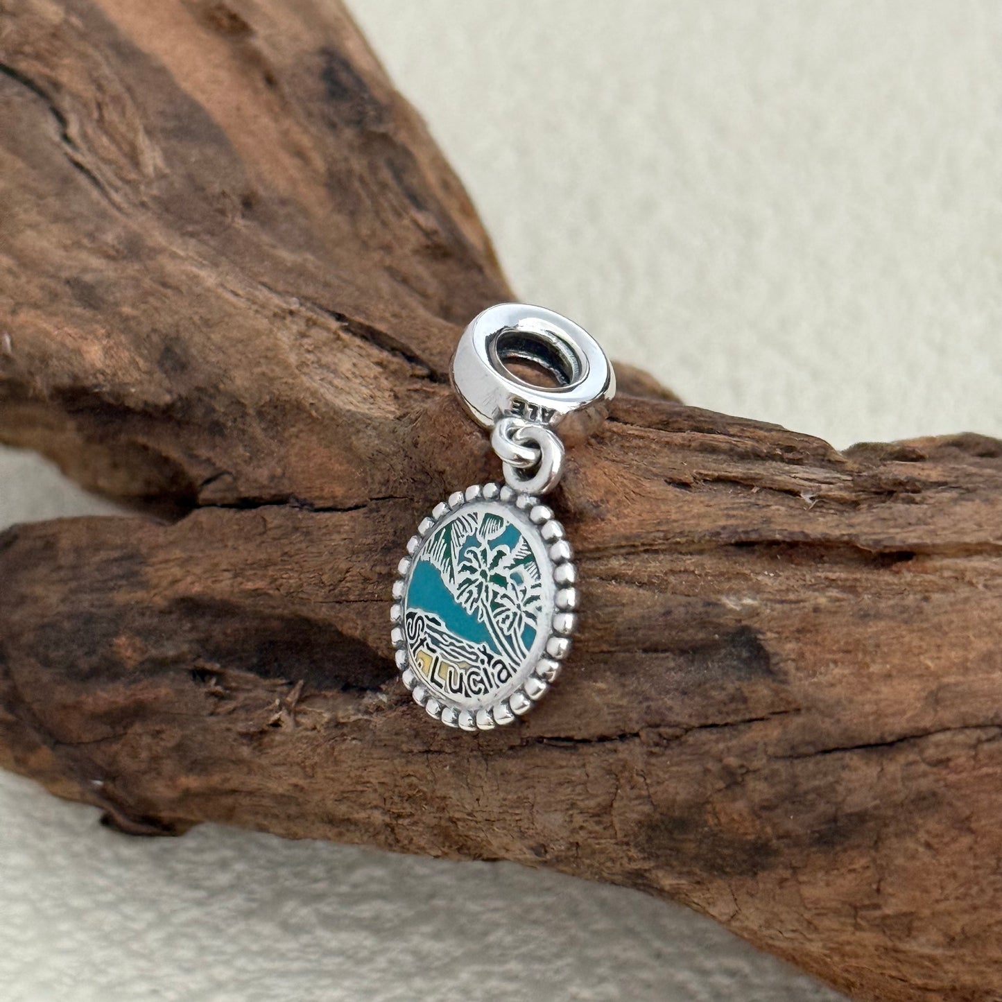 Saint Lucia Beach Exclusive Dangle Charm Pendant for Pandora Bracelet
