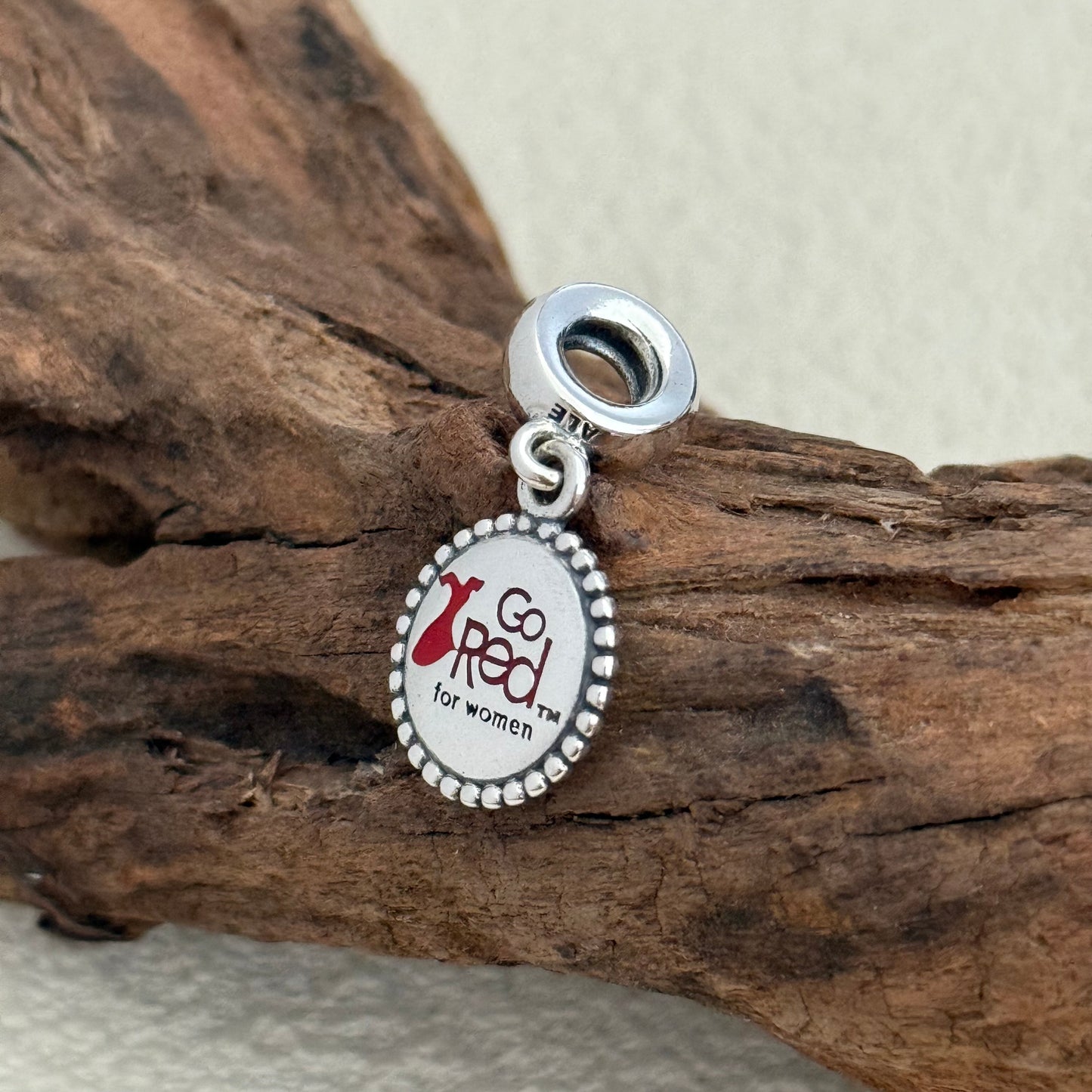 American Heart Association Go Red for Women Cardiovascular Exclusive Dangle Charm Pendant for Pandora Bracelet