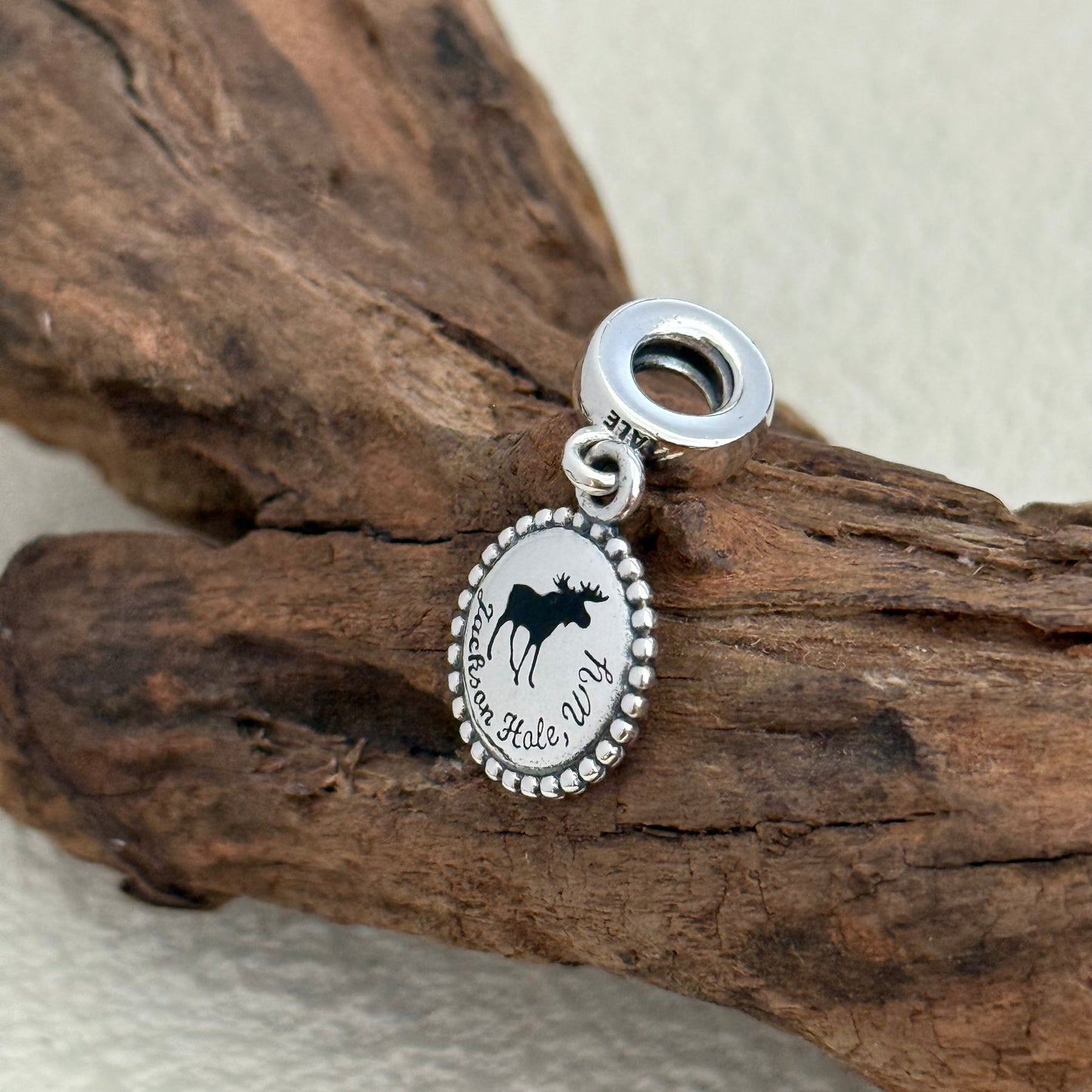 Jackson Hole.WY Moose JH Exclusive Dangle Charm Pendant for Pandora Bracelet