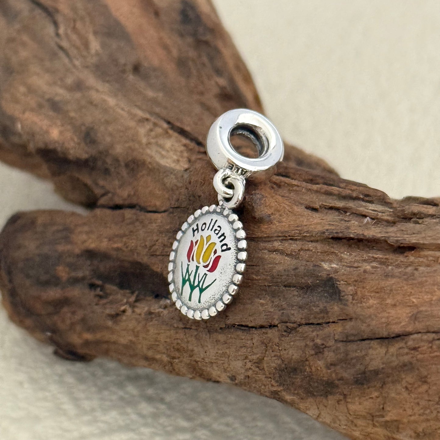 Holland Tulip Exclusive Dangle Charm Pendant for Pandora Bracelet