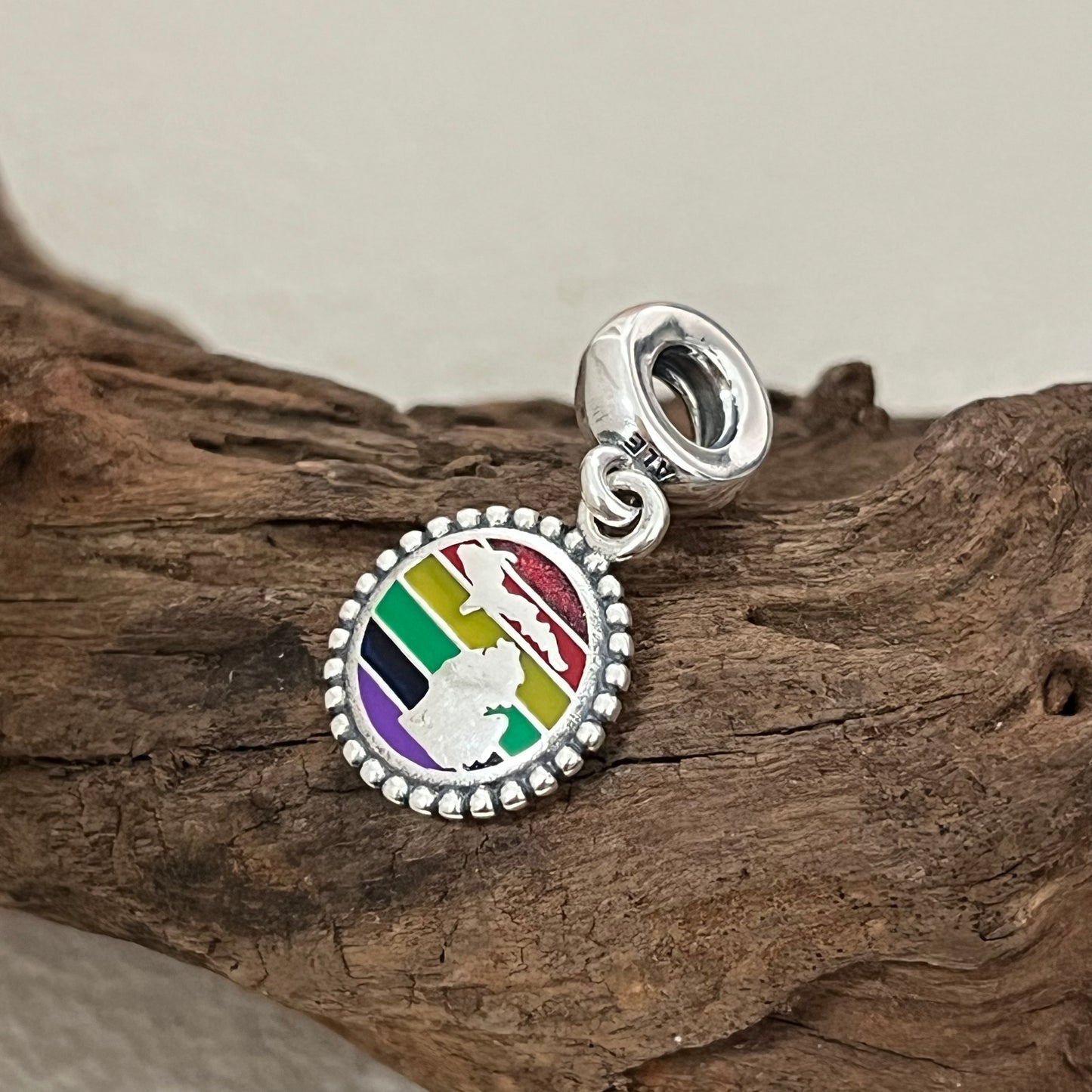 Michigan Rainbow Exclusive Dangle Charm Pendant for Pandora Bracelet