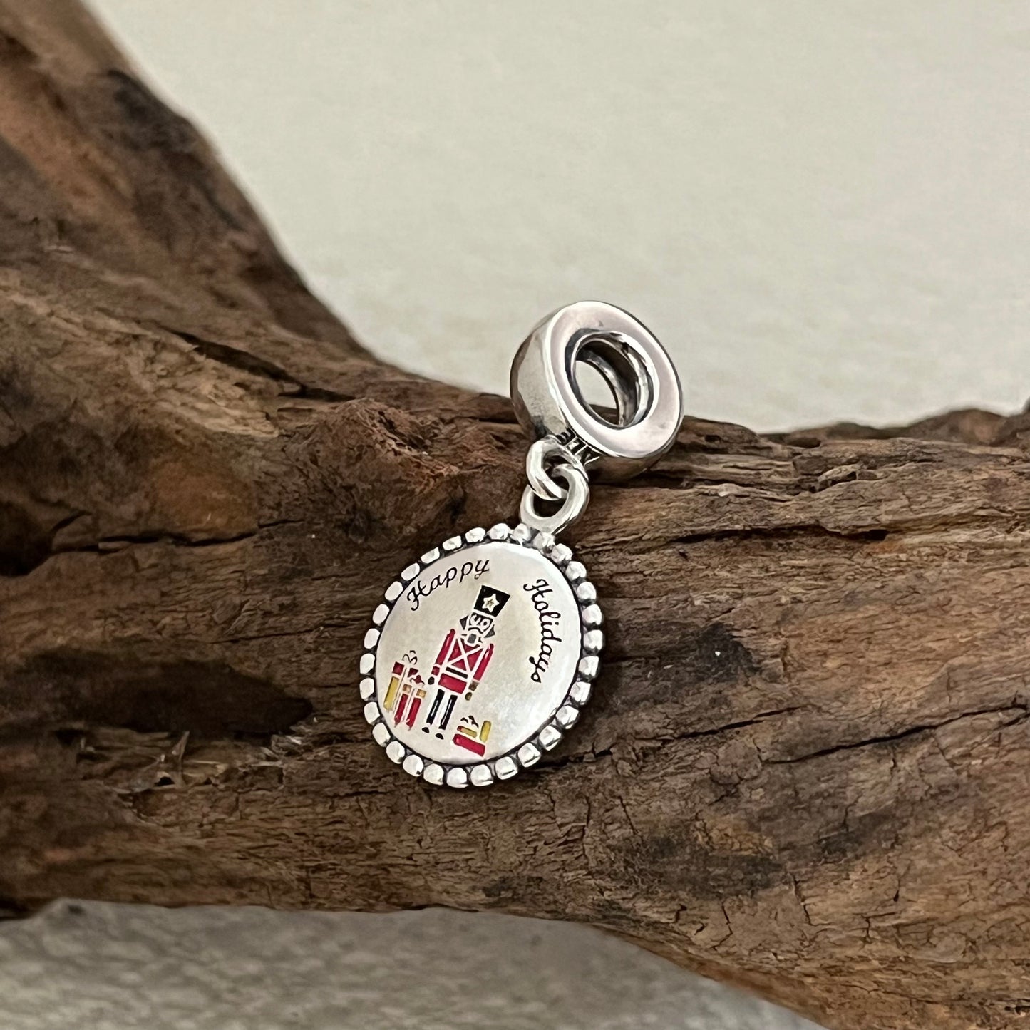 Happy Holidays Nutcracker Exclusive Dangle Charm Pendant for Pandora Bracelet