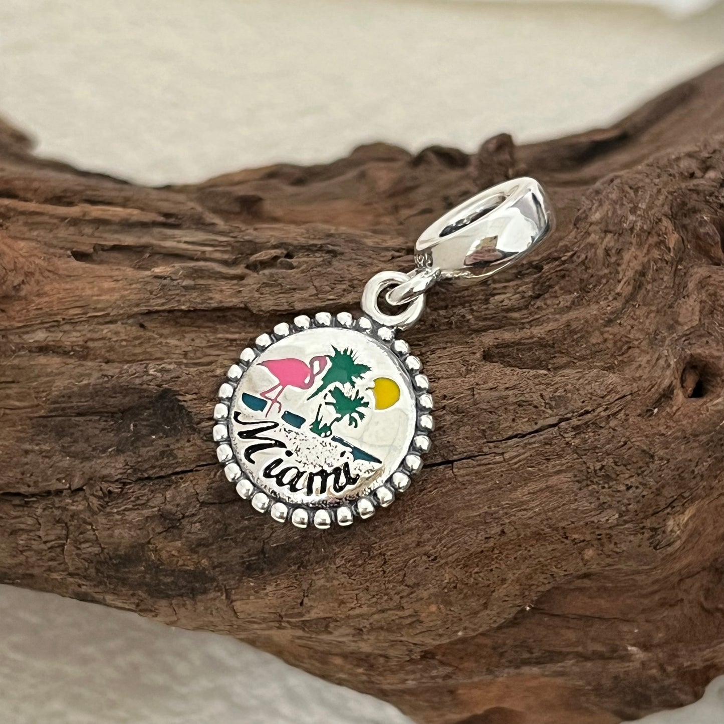Miami Beach Exclusive Dangle Charm Pendant for Pandora Bracelet
