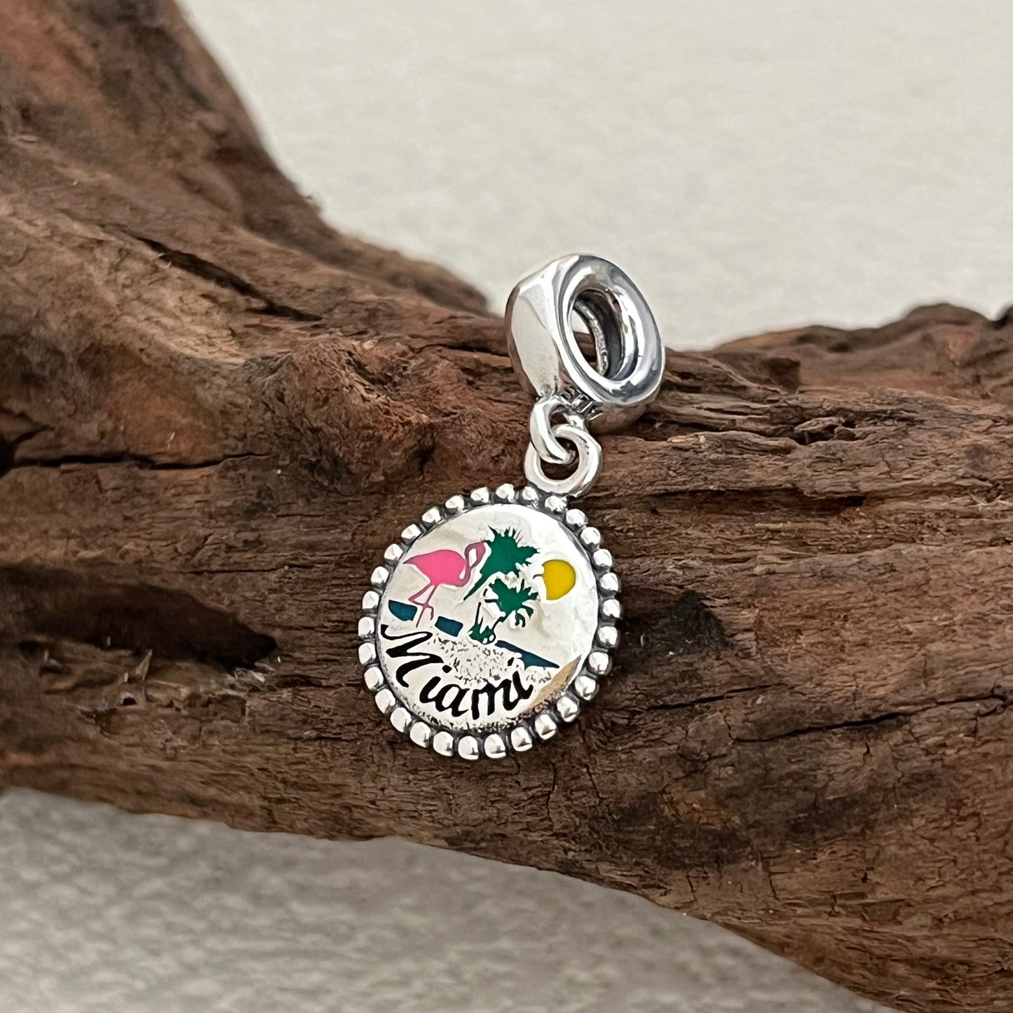 Miami Beach Exclusive Dangle Charm Pendant for Pandora Bracelet
