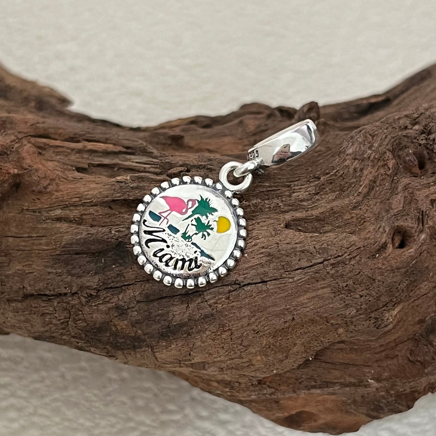 Miami Beach Exclusive Dangle Charm Pendant for Pandora Bracelet