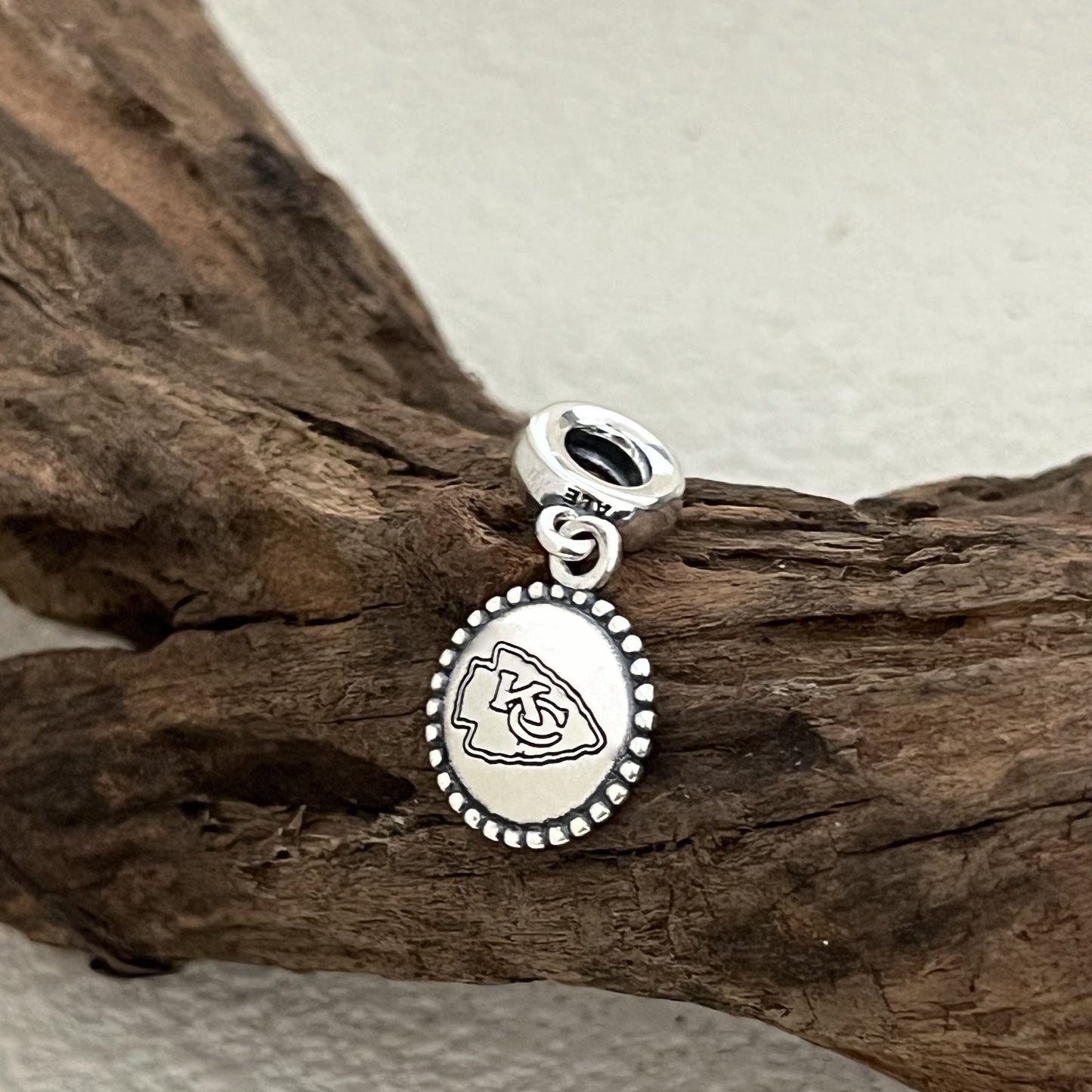 Kansas City Chiefs NFL Football Exclusive Dangle Charm Pendant for Pandora Bracelet