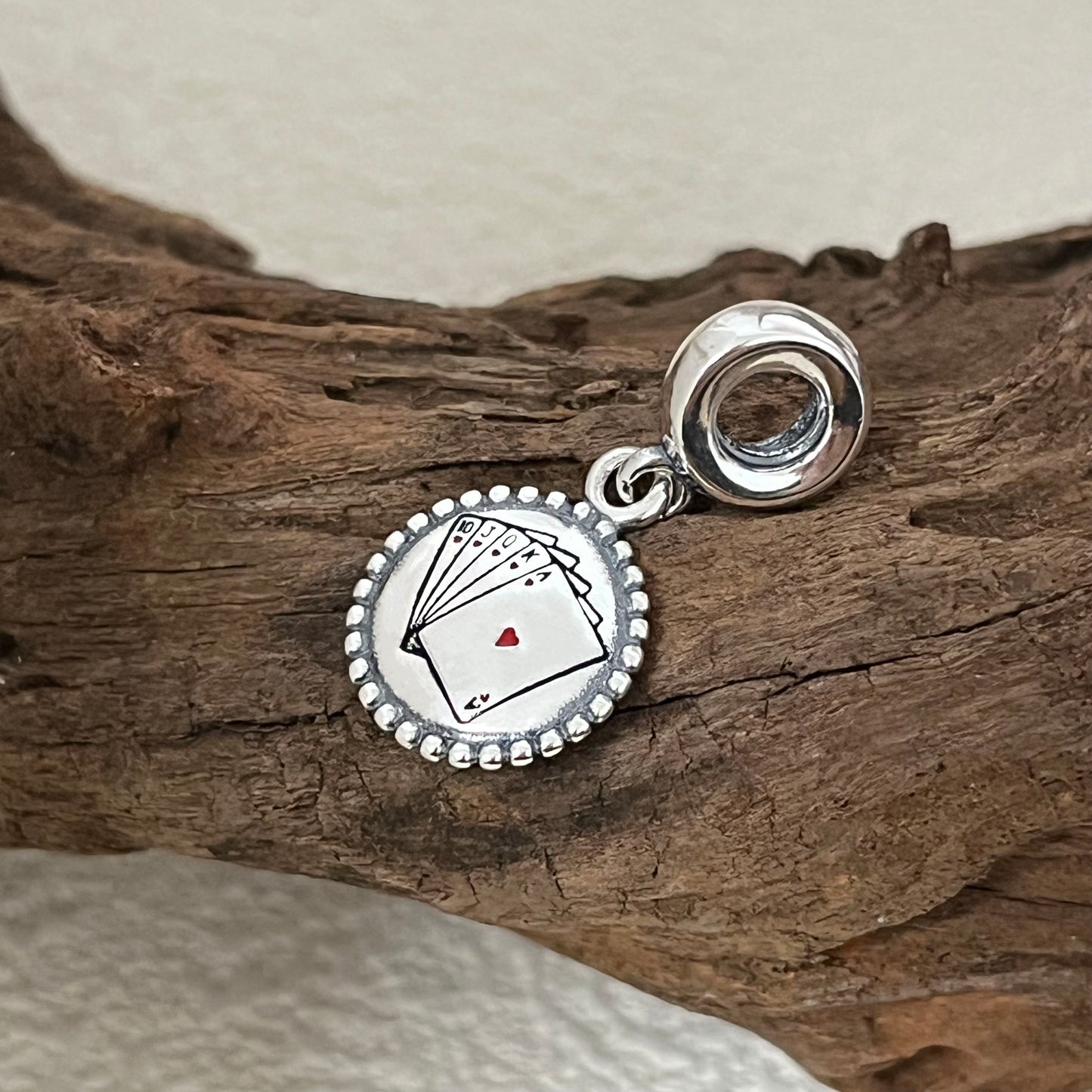 Playing Cards Poker Casino Vegas Exclusive Dangle Charm Pendant for Pandora Bracelet