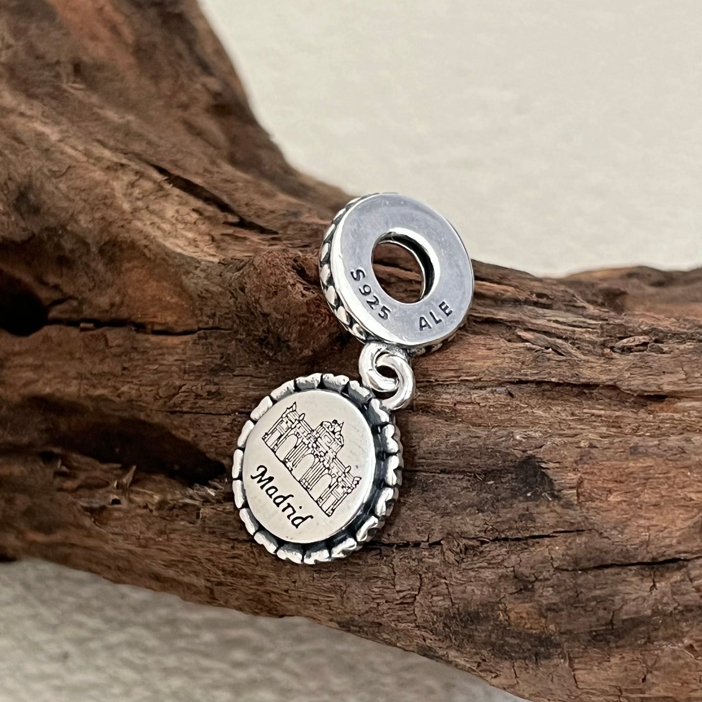 Colgante Puerta de Alcalá Madrid Exclusive Dangle Charm Pendant for Pandora Bracelet