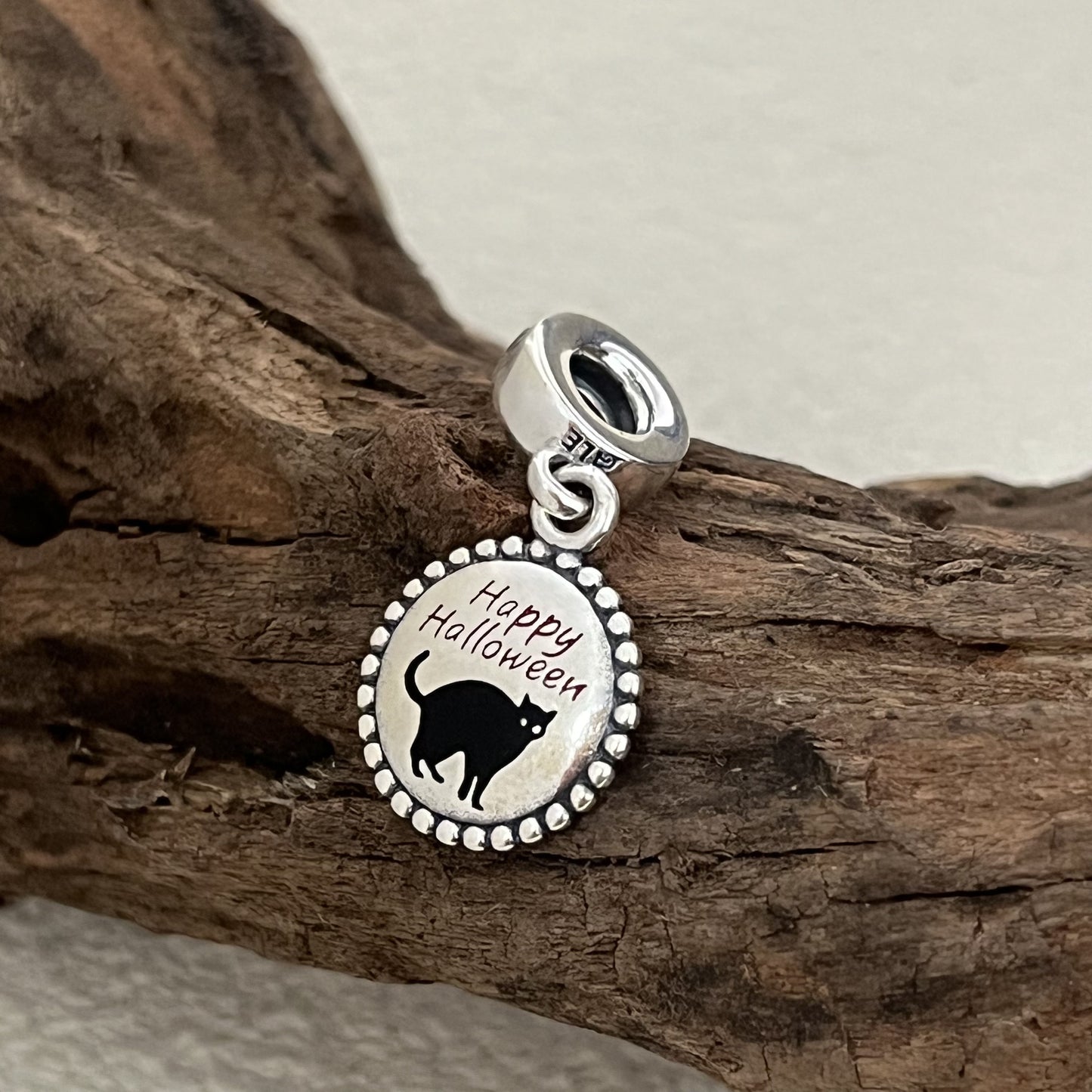 Happy Halloween Cat Exclusive Dangle Charm Pendant for Pandora Bracelet