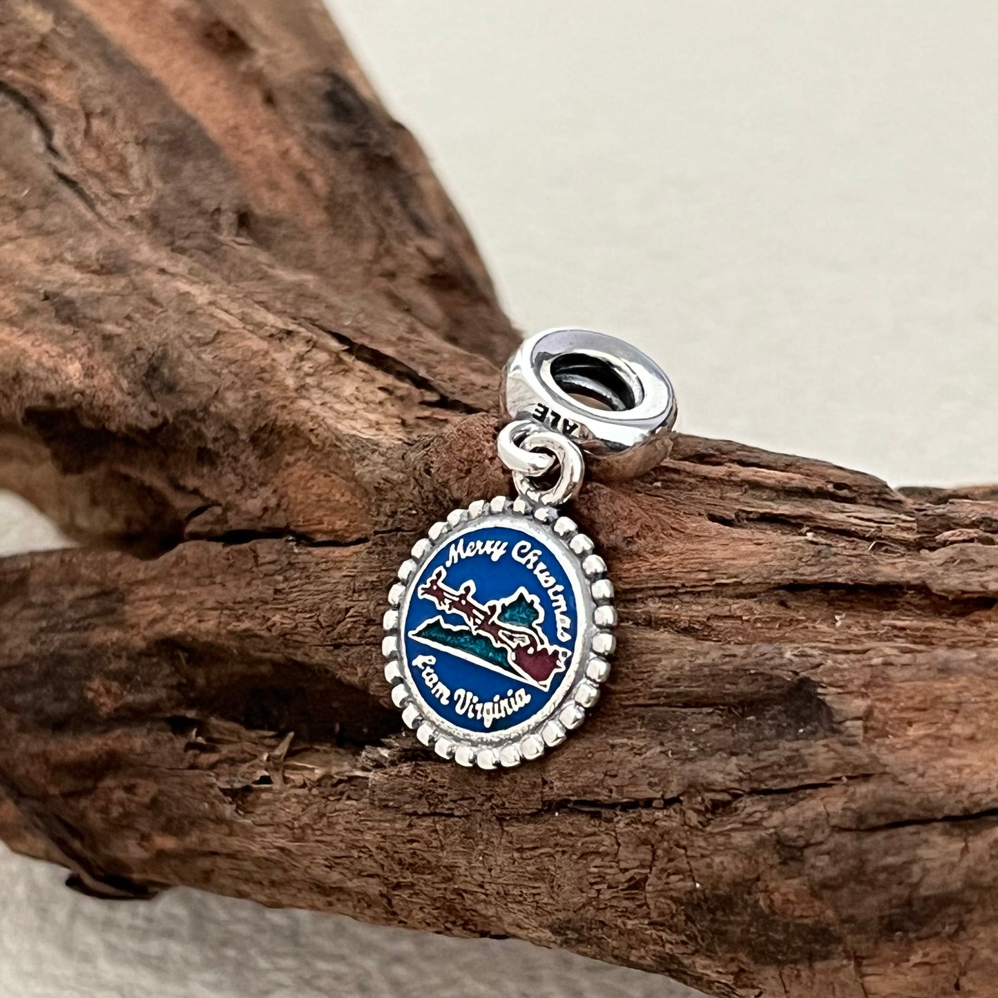 Merry Christmas from Virginia Exclusive Dangle Charm Pendant for Pandora Bracelet